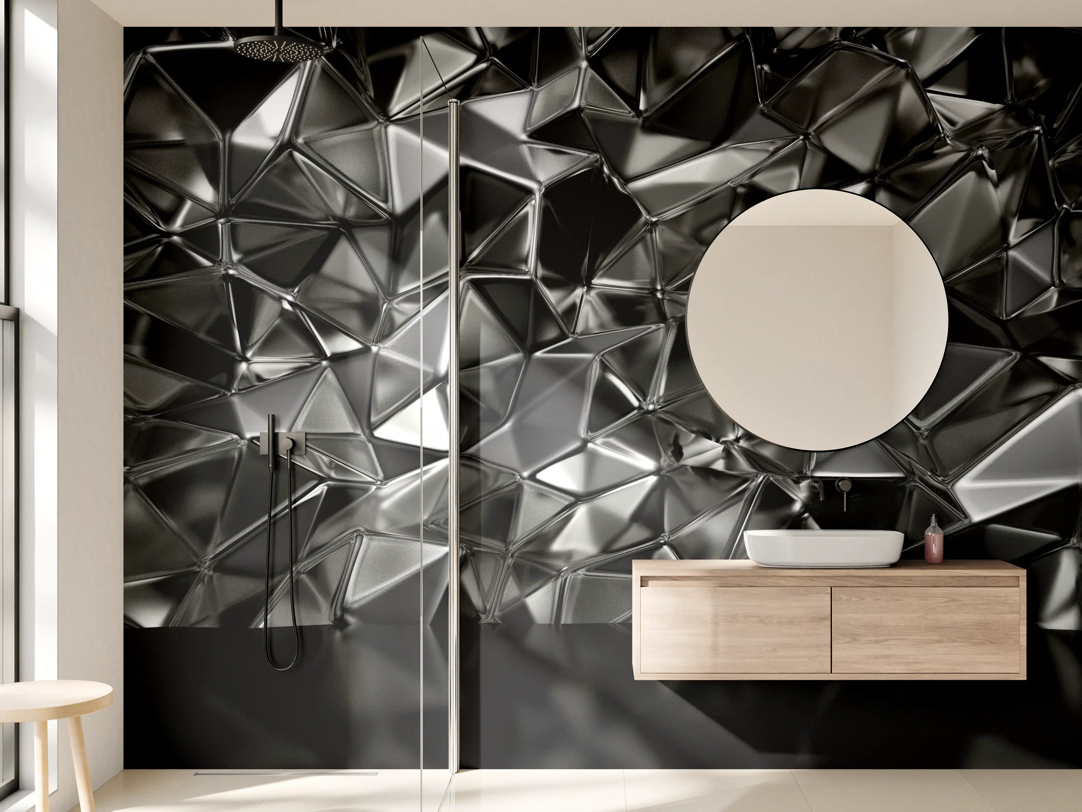 Wandverkleidung Bad - Abstrakter Kristall Hintergrund