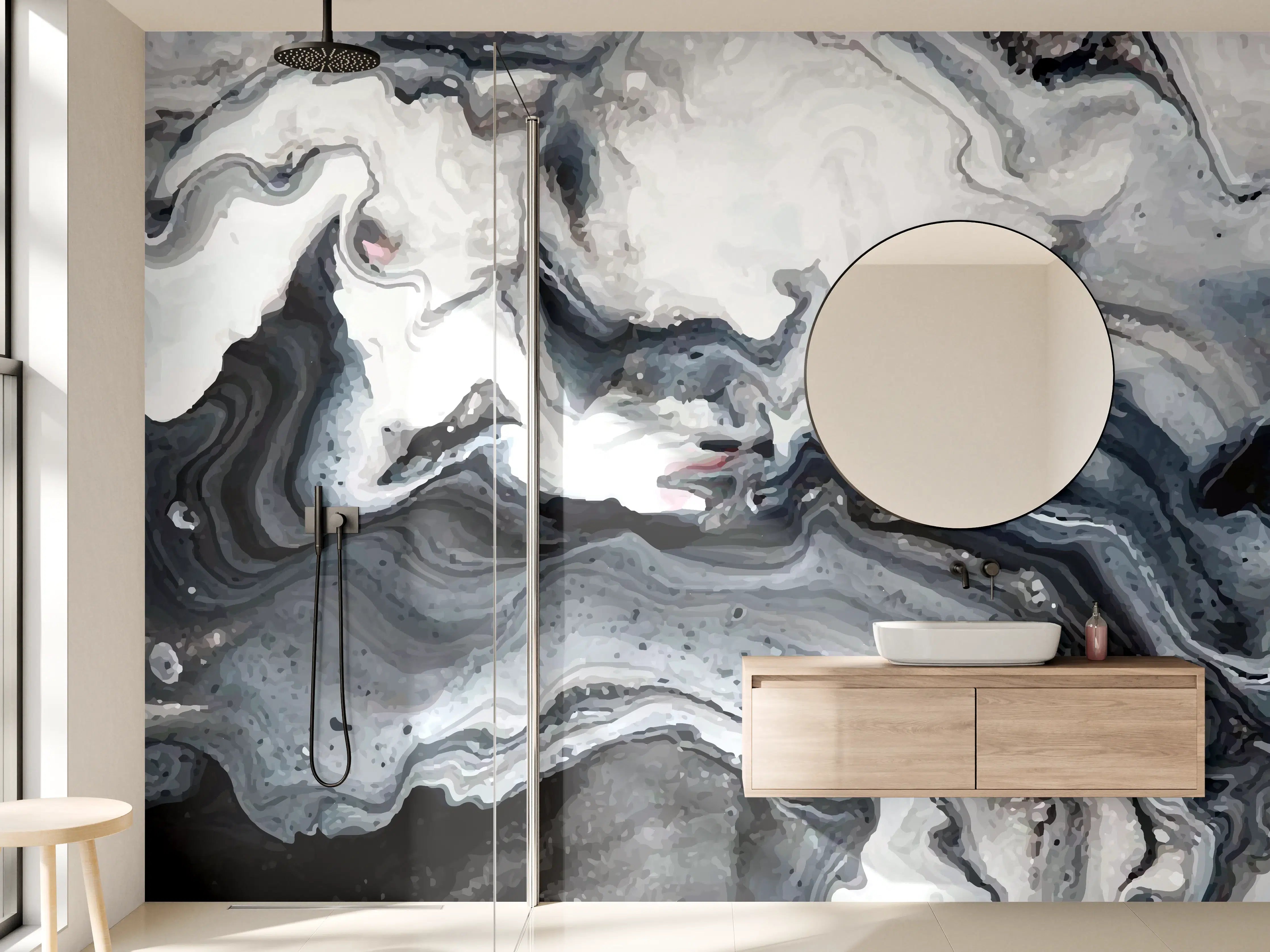 Wandverkleidung Bad - Abstrakter Marmor