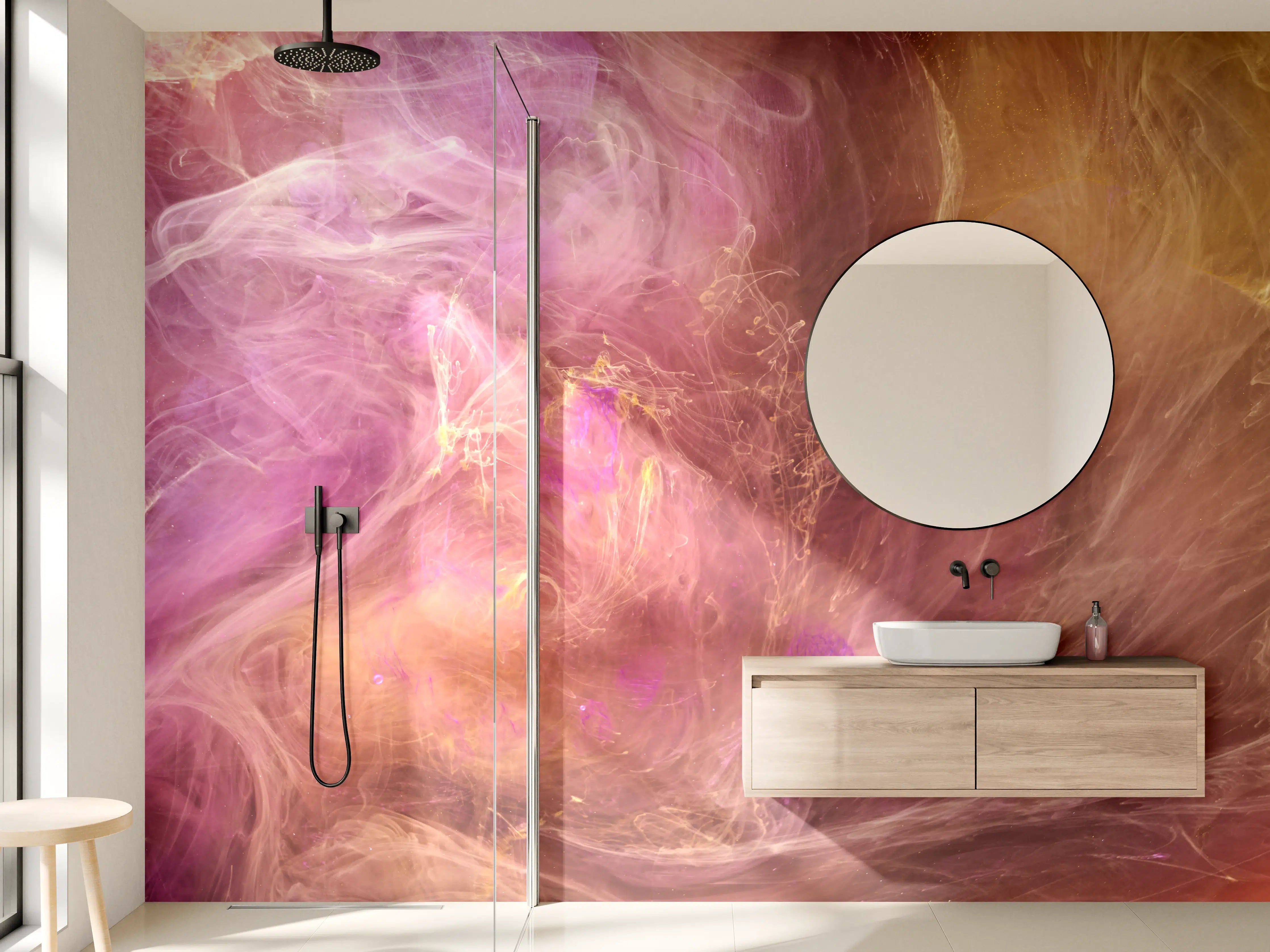 Wandverkleidung Bad - Abstraktes Muster -Flüssigkunst