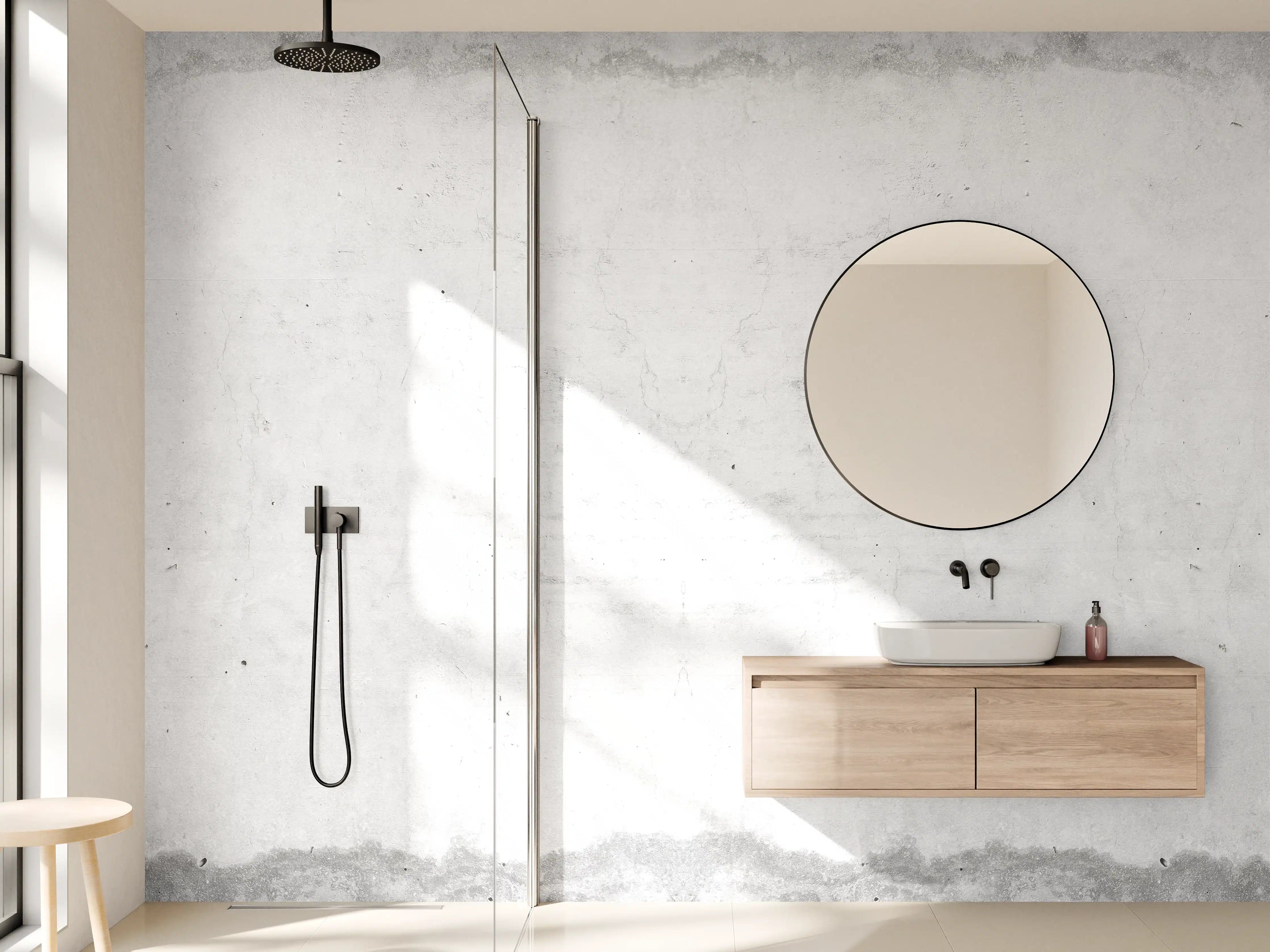 Wandverkleidung Bad - Alte schmutzige Zementwand