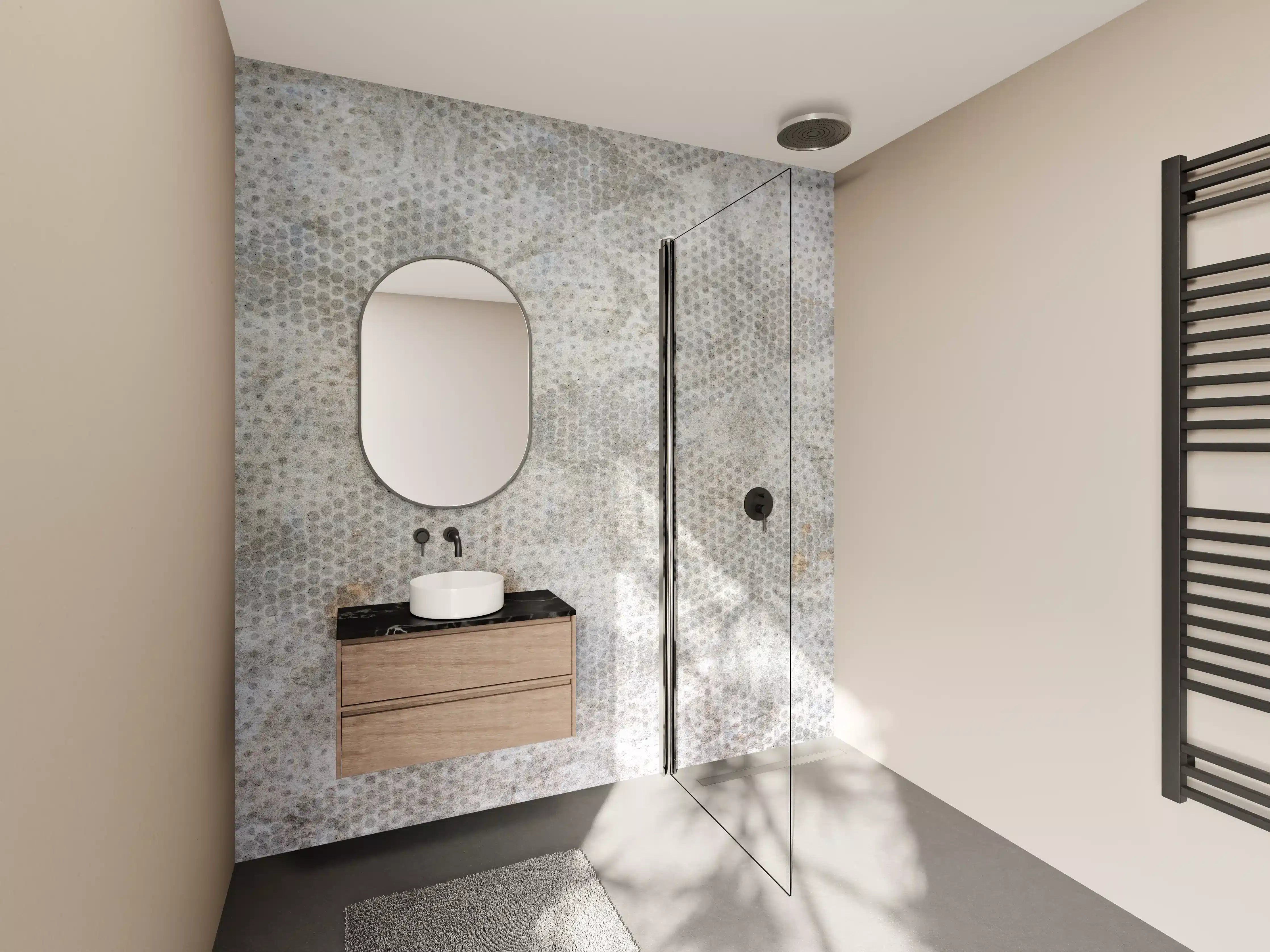 Wandverkleidung Bad - Alte weiße befleckte Tapete