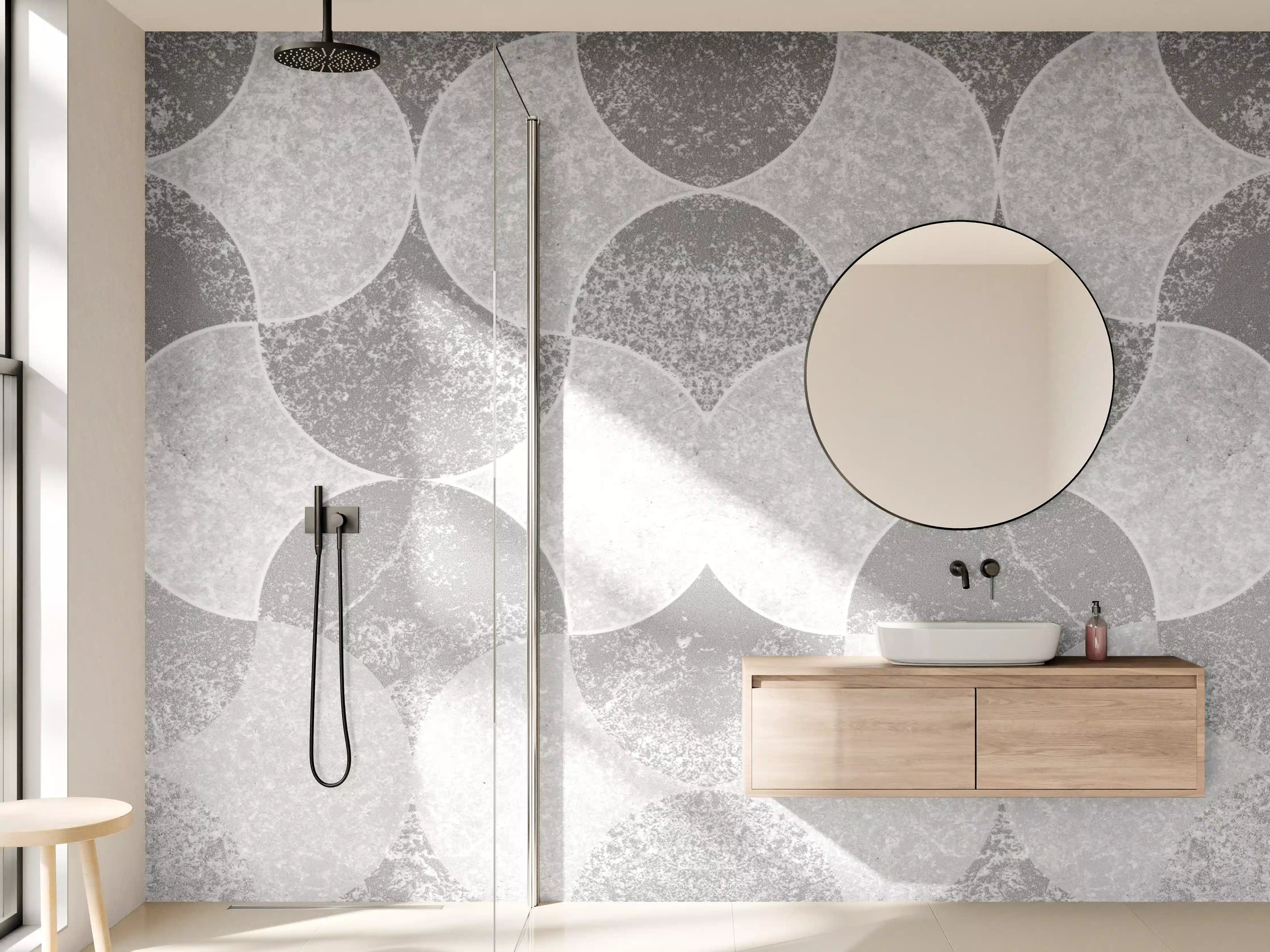 Wandverkleidung Bad - Altes abstraktes Betonmuster