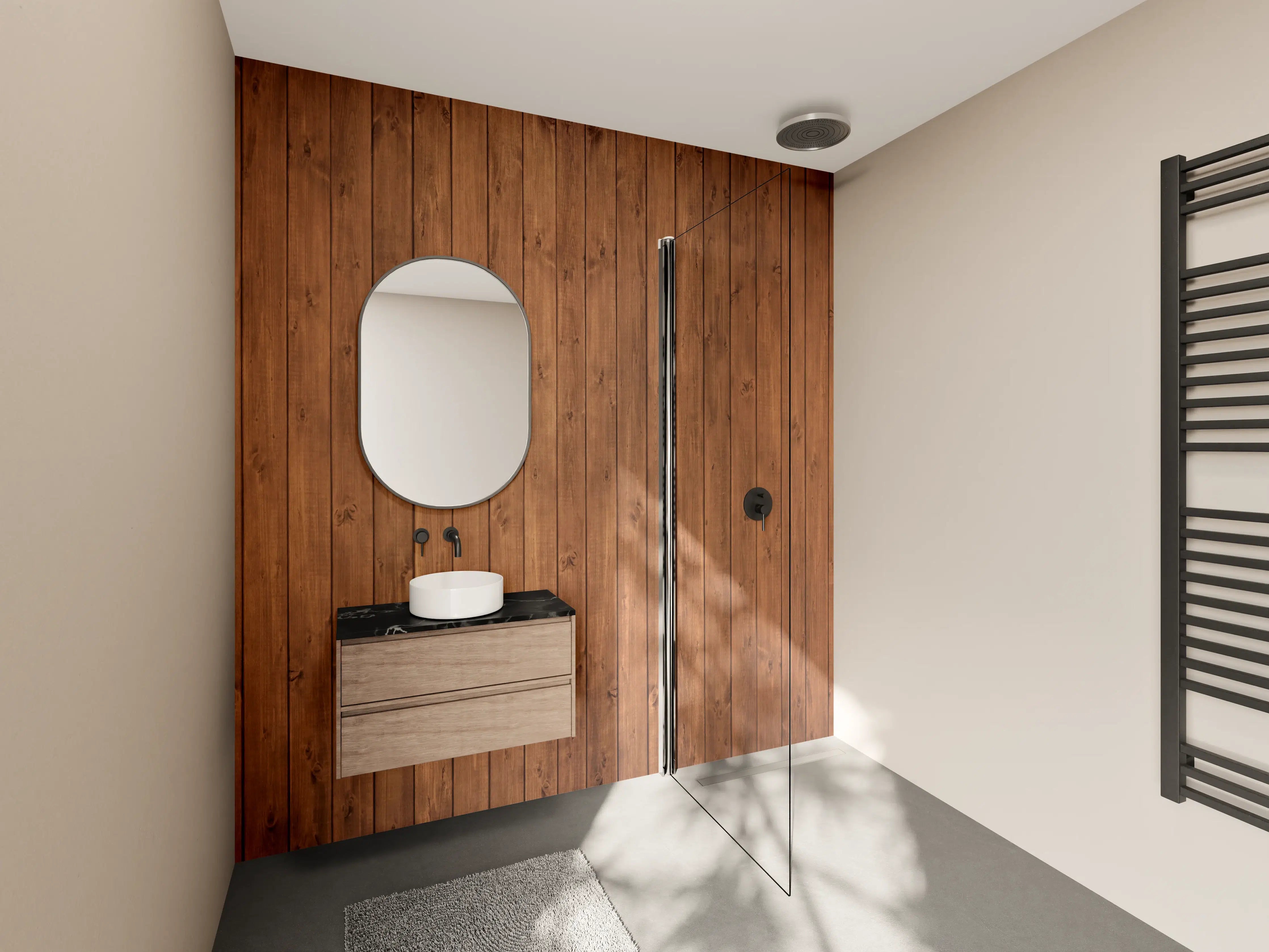 Wandverkleidung Bad - Altholz Textur Braun Hintergrund