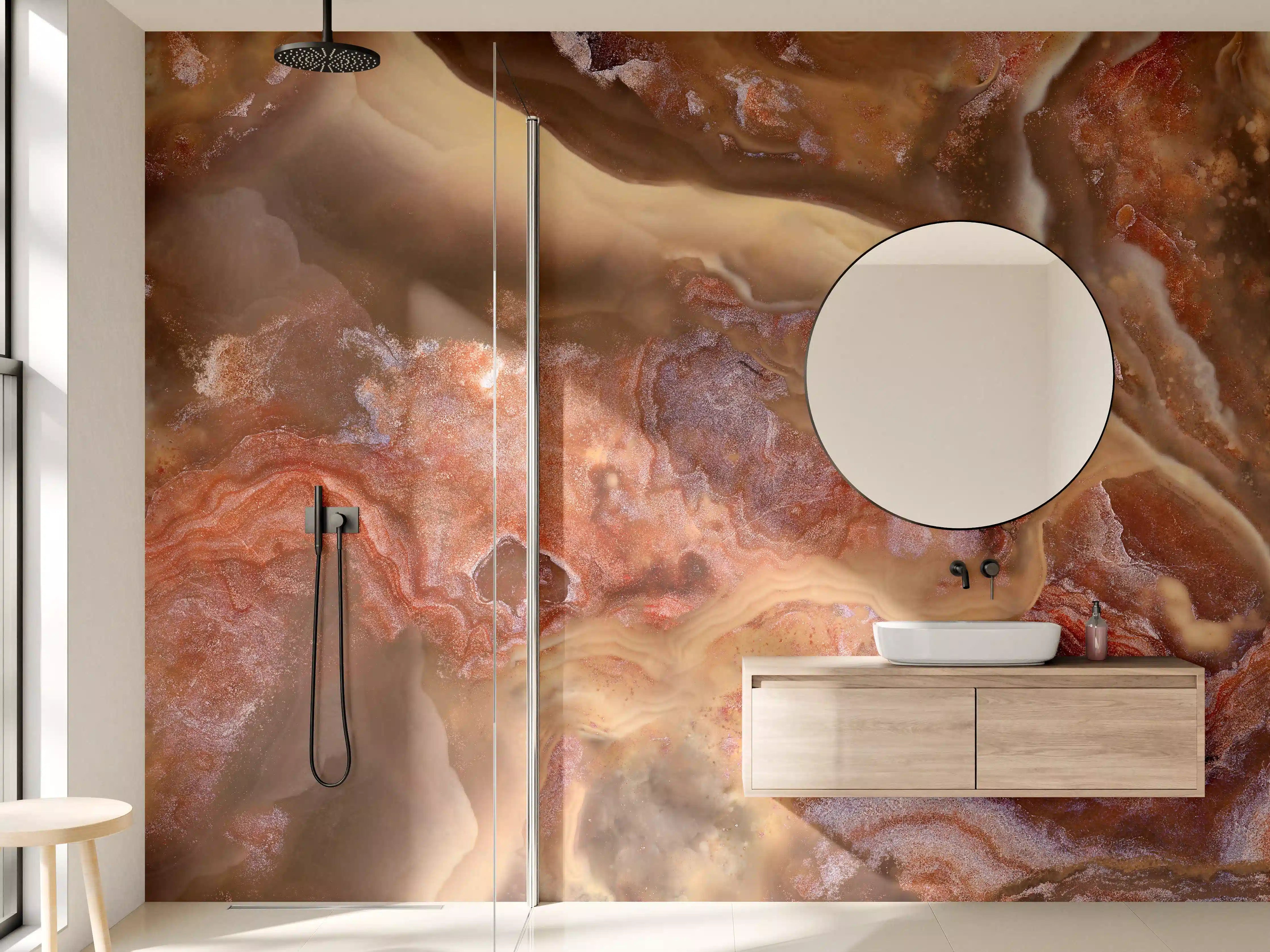 Wandverkleidung Bad - Antikes Marmordesign