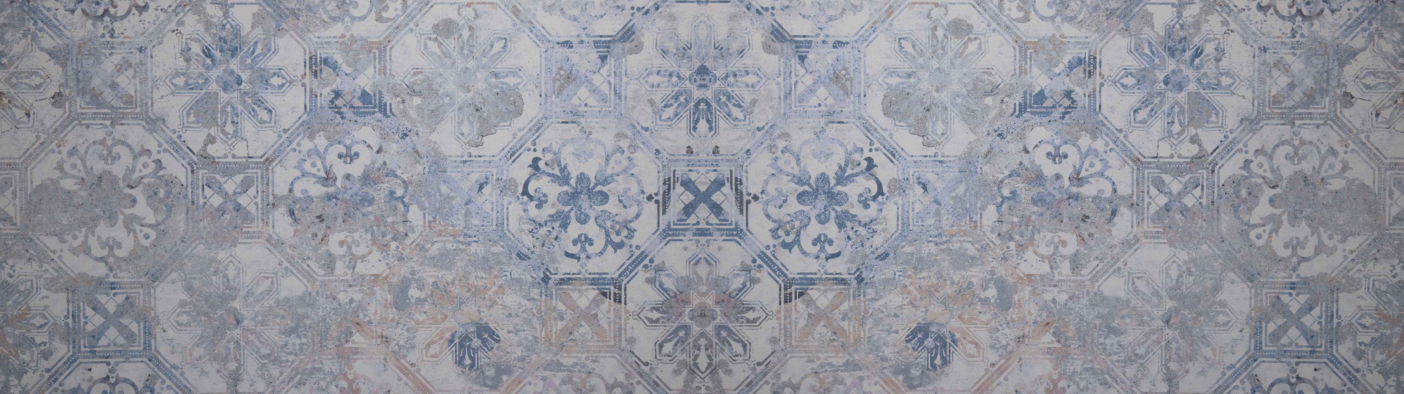 Wandverkleidung Bad-Aquarall Vintage Fliesen