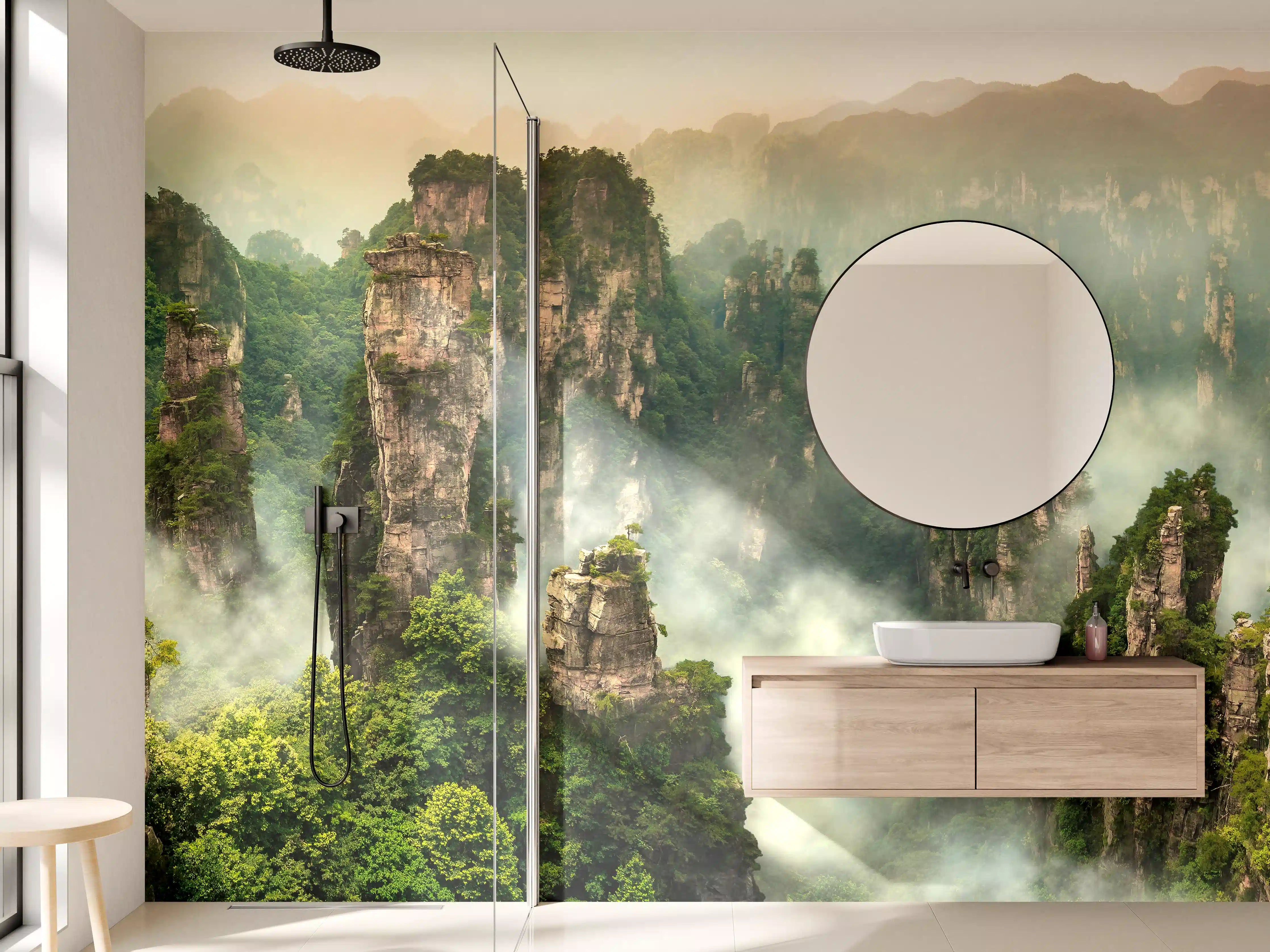 Wandverkleidung Bad - Atemberaubende Landschaft in China