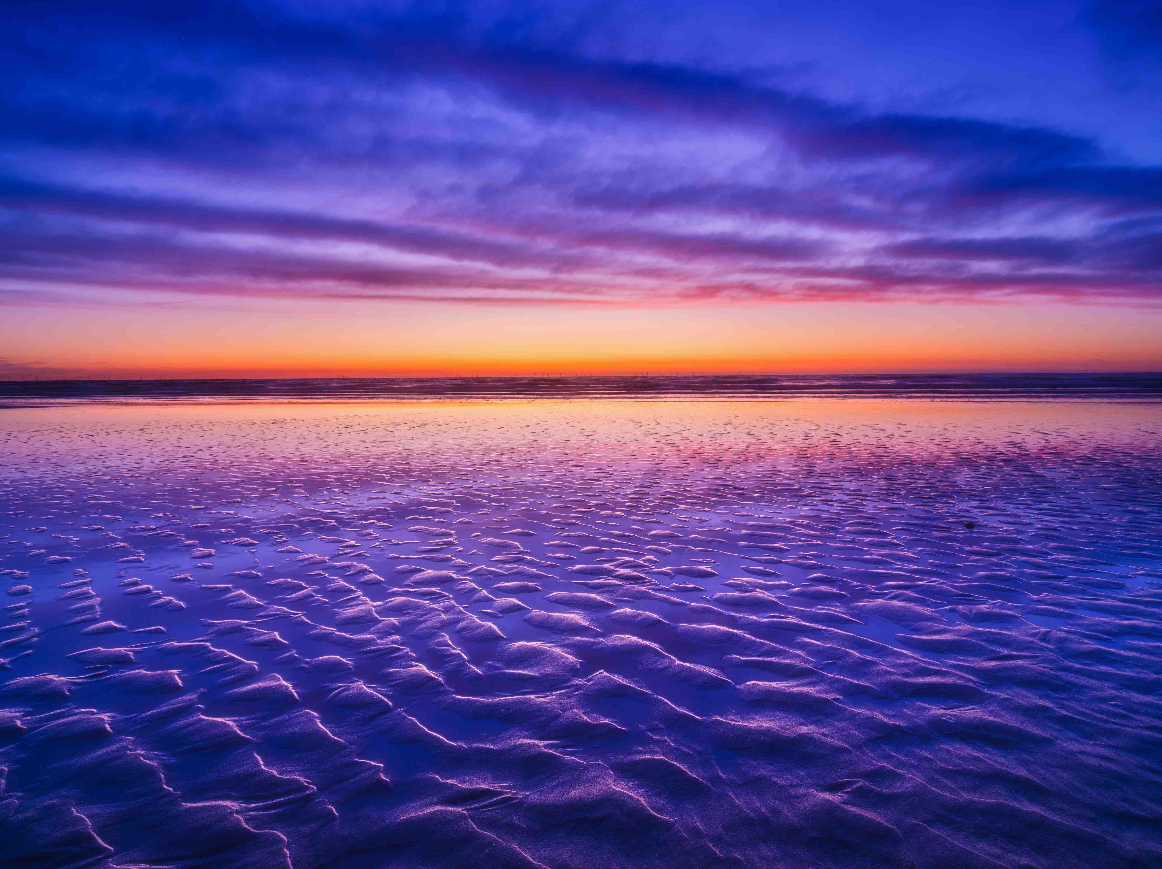 Wandverkleidung Bad-Azurblauer Himmel über stiller Meeresbucht
