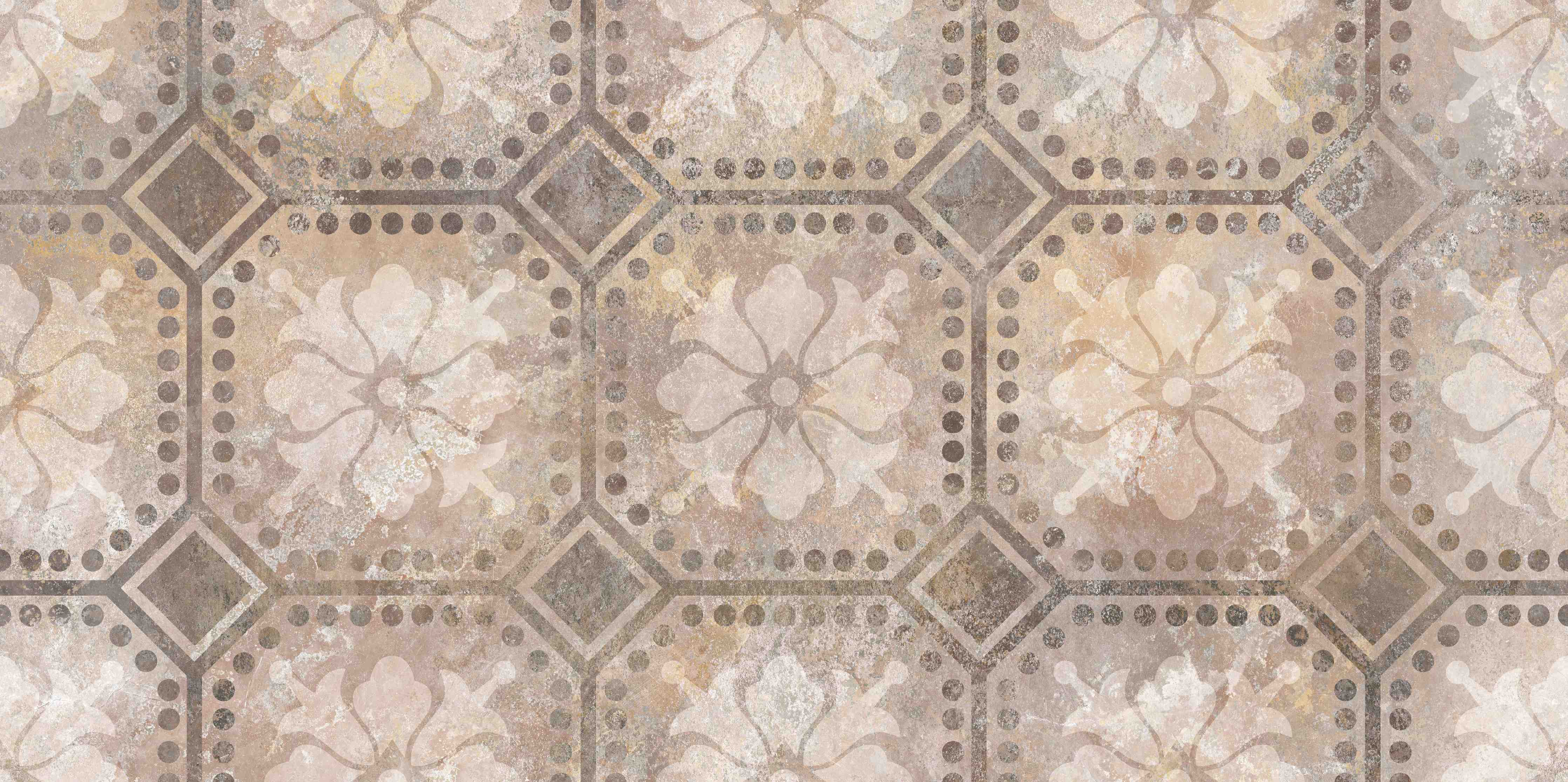Wandverkleidung Bad-Beige Vintage-Fliesen Steinmuster