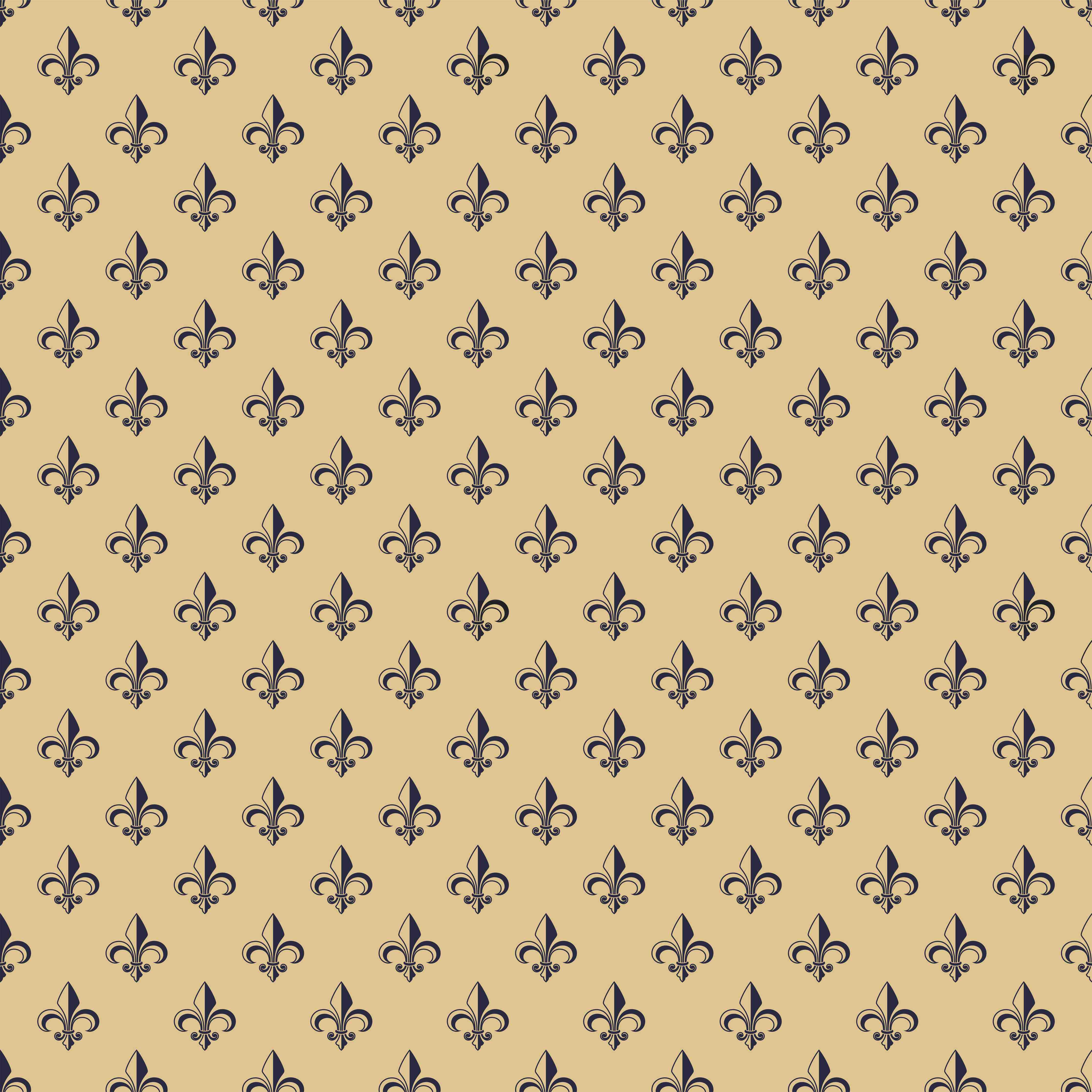 Wandverkleidung Bad-Beiges Fleur-de-Lis Muster
