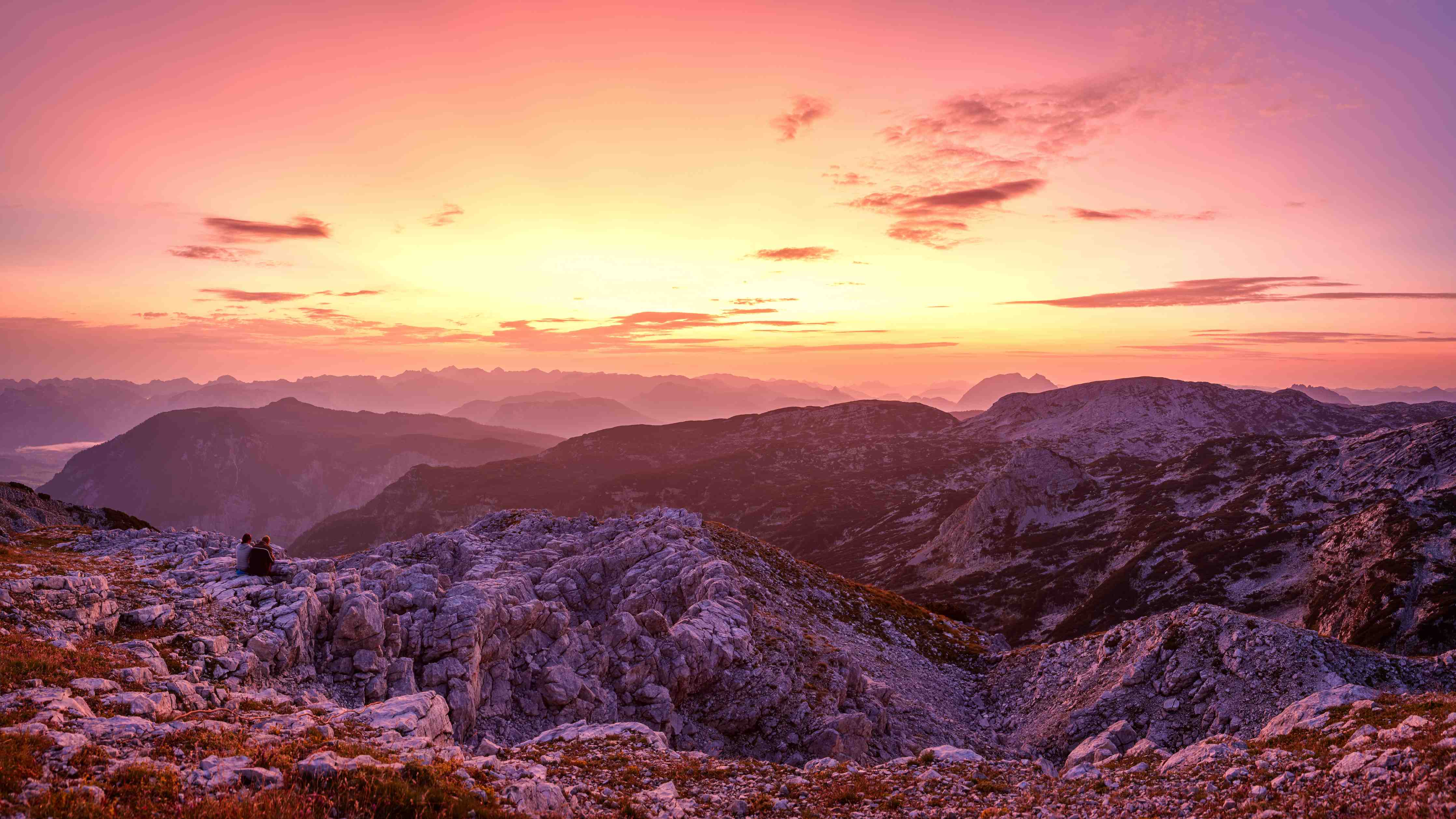 Wandverkleidung Bad-Berg panorama bei Sonnenuntergang