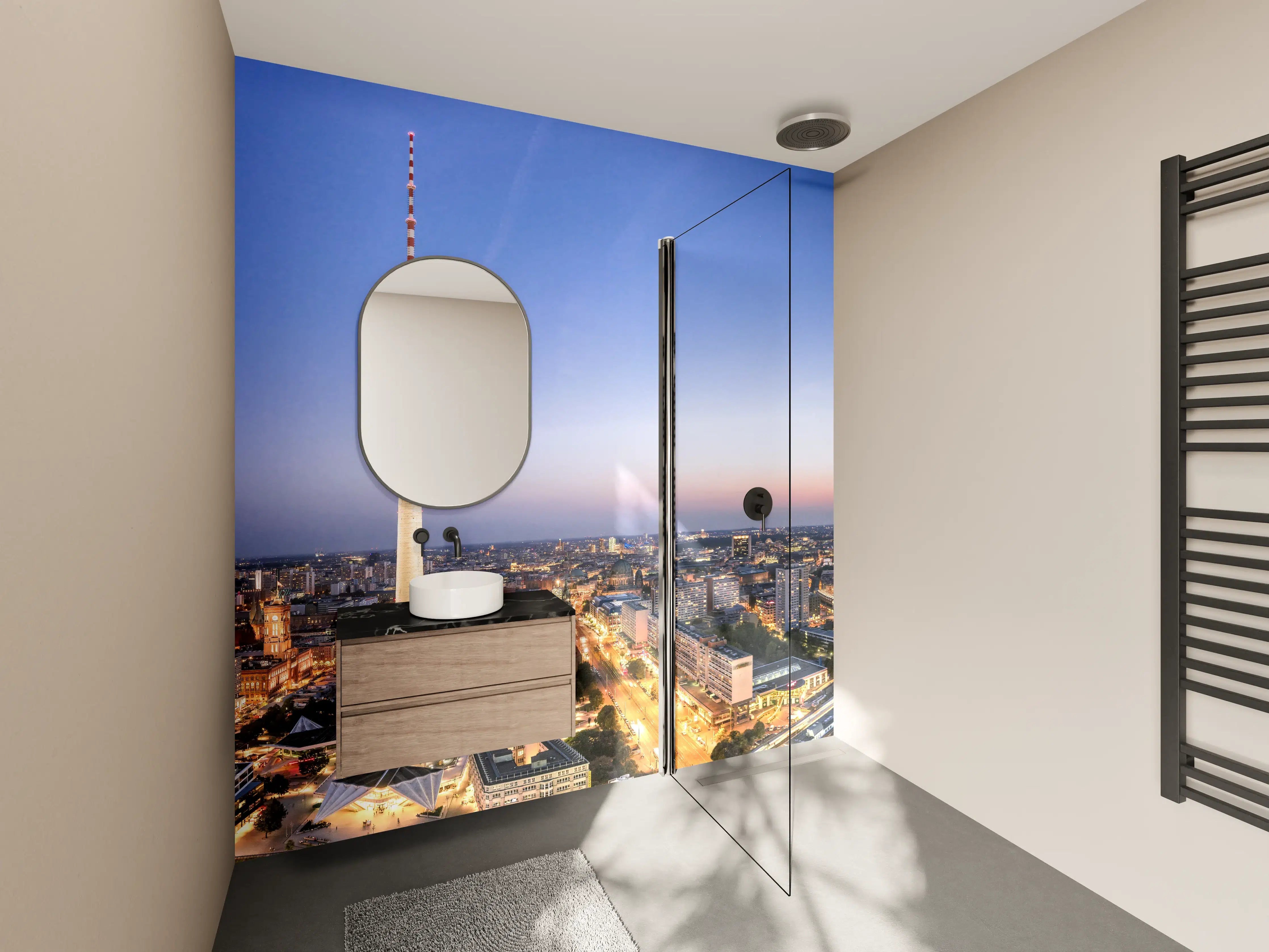 Wandverkleidung Bad - Berliner Fernsehturm