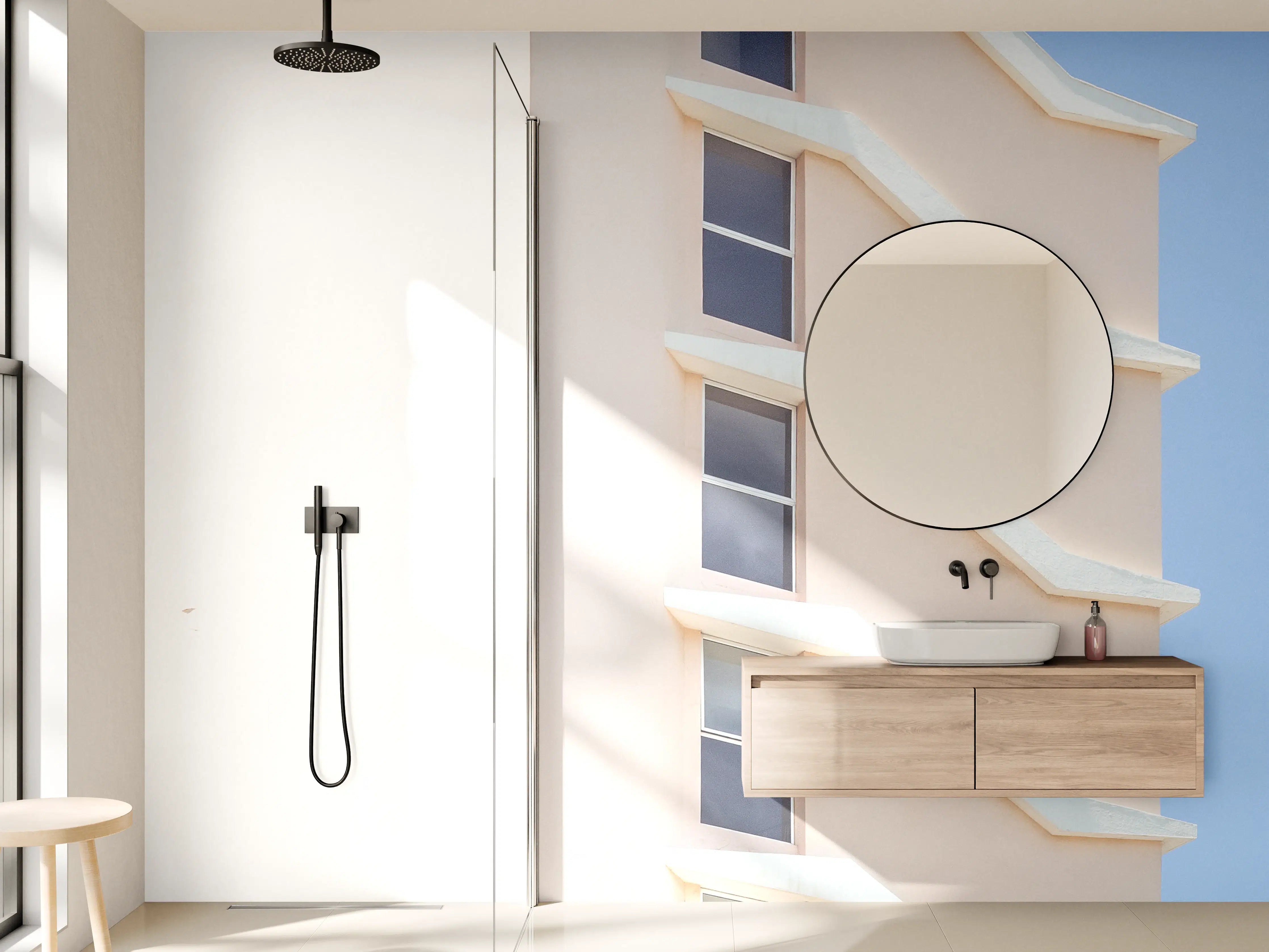 Wandverkleidung Bad - Beverly Hills Architektur Chic