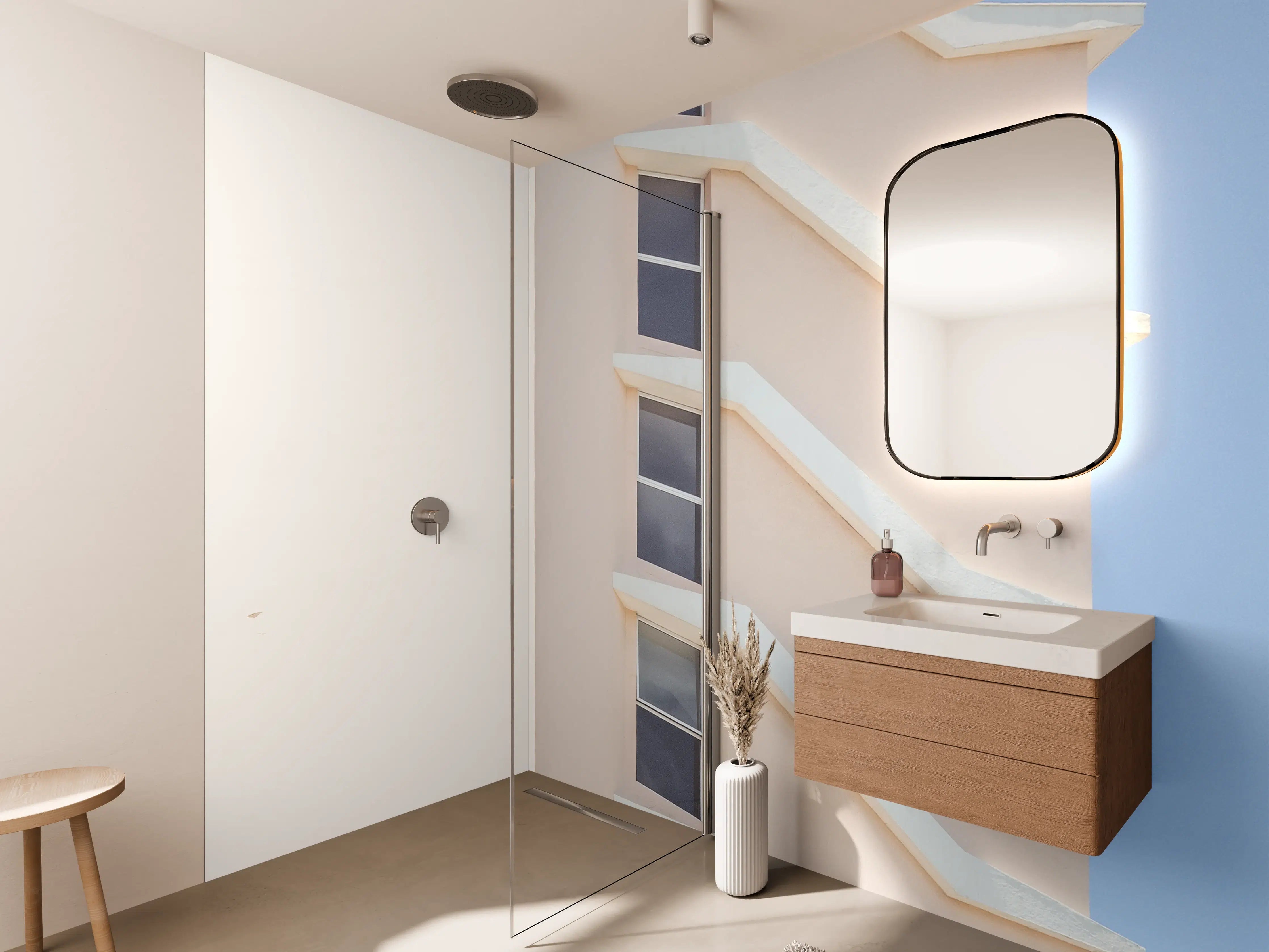 Wandverkleidung Bad - Beverly Hills Architektur Chic