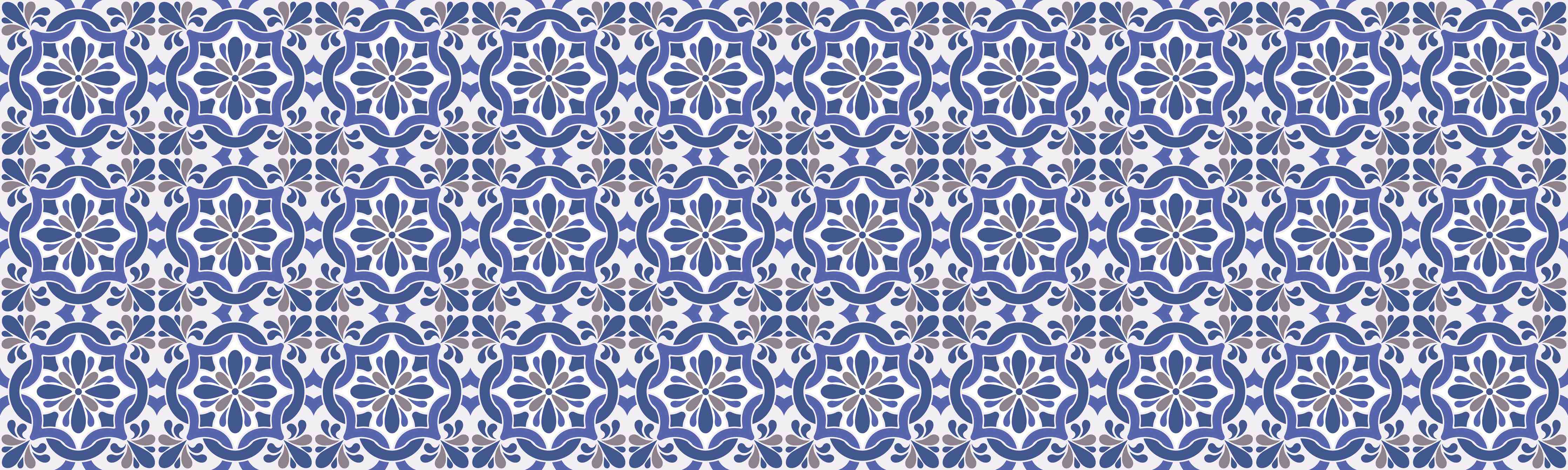 Wandverkleidung Bad-Blaue Fliesenmuster im Marokko-Stil