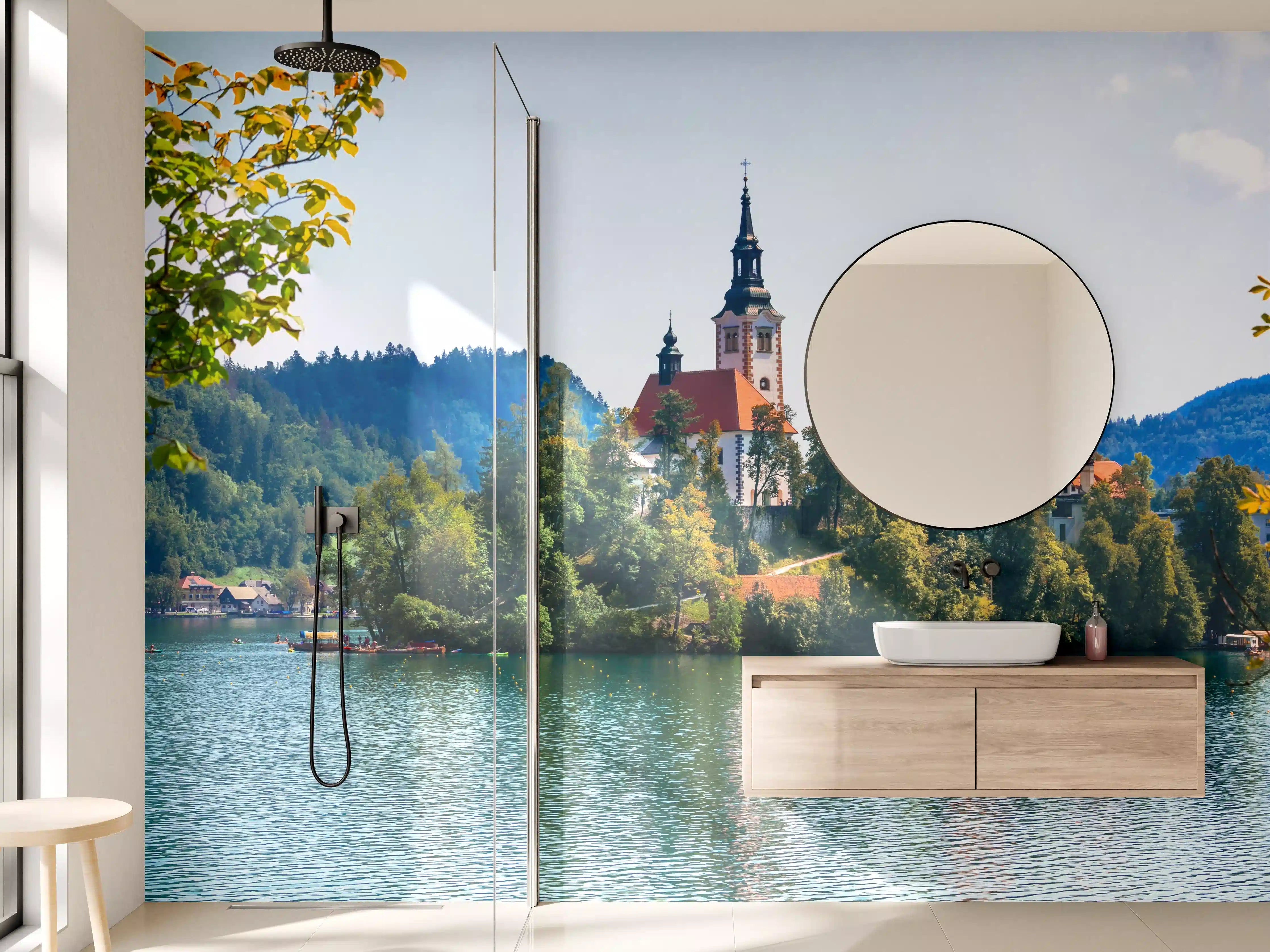 Wandverkleidung Bad - Bleder See in Slowenien 2