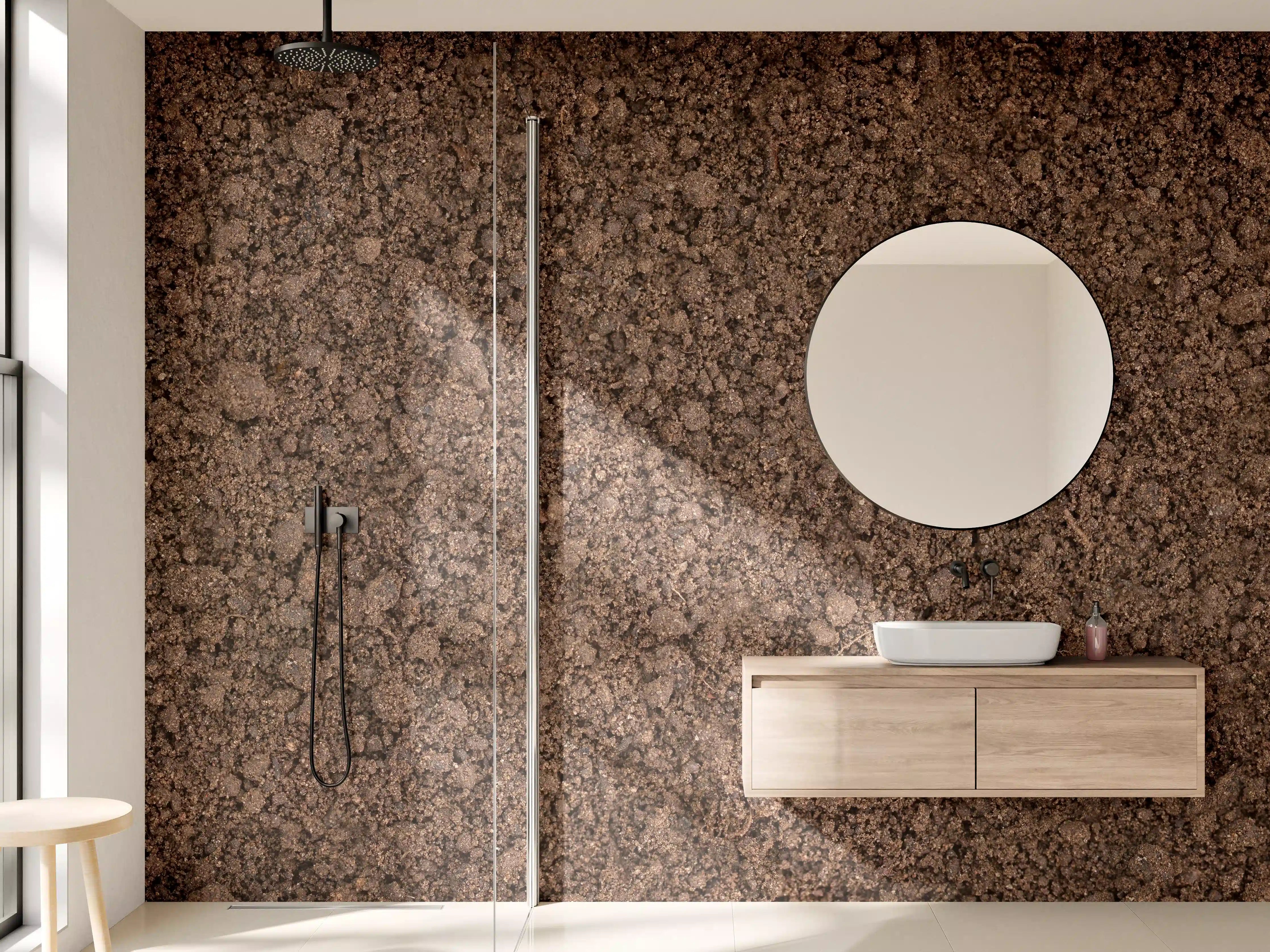 Wandverkleidung Bad - Bodentextur in Nahaufnahme