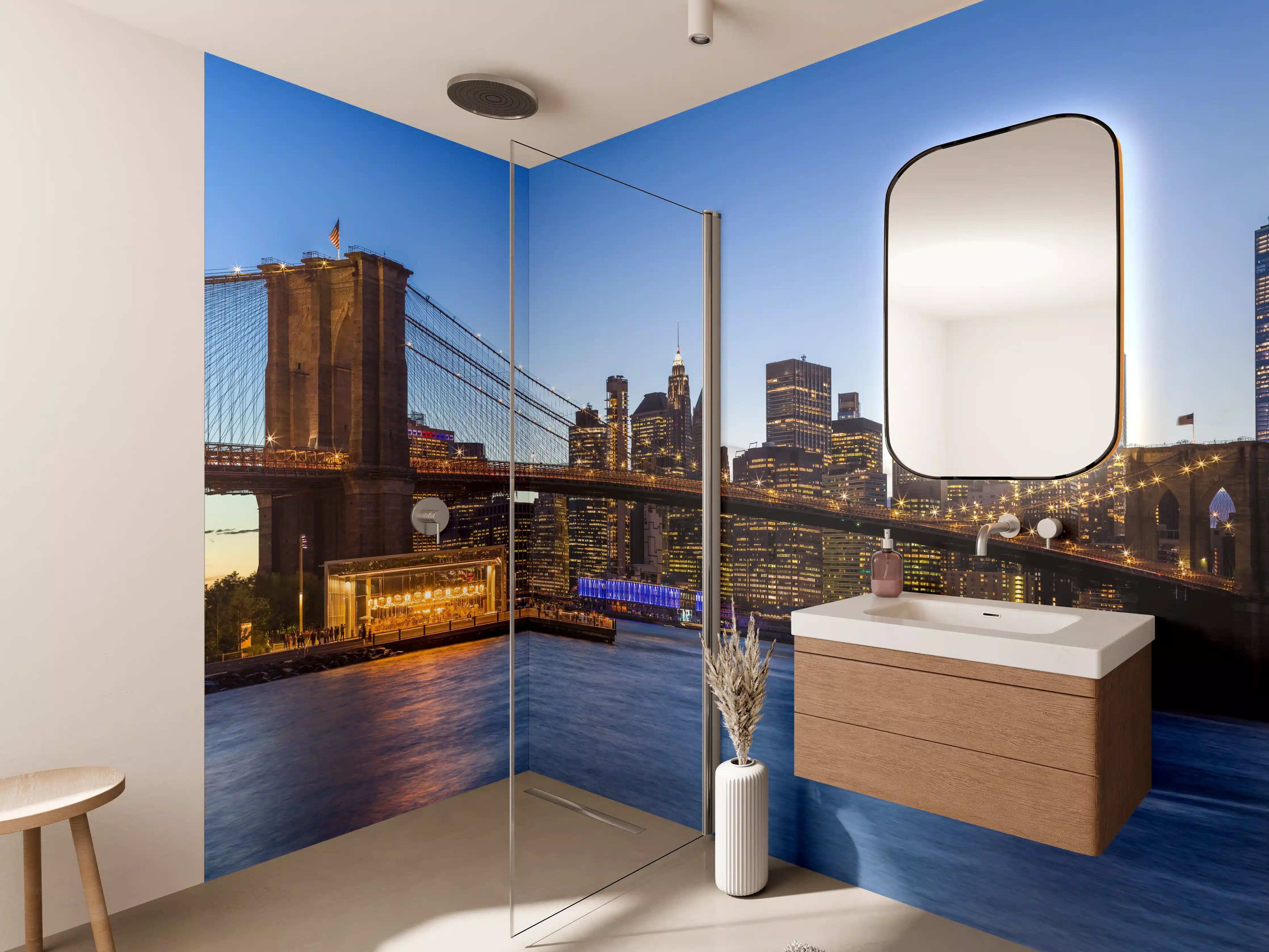 Wandverkleidung Bad - Brooklyn Bridge - New York City