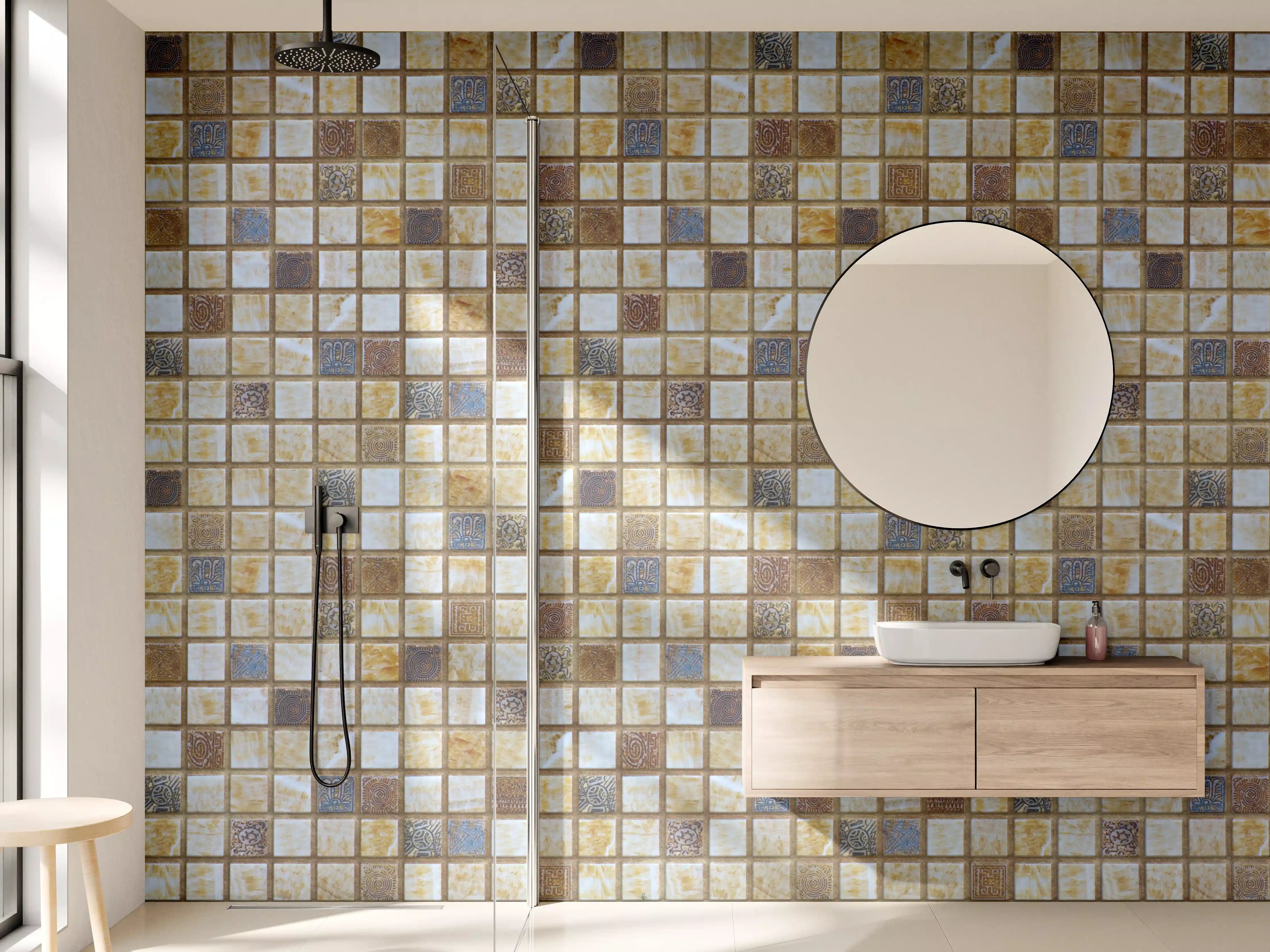 Wandverkleidung Bad - Bunt Mosaik Fliesen Design