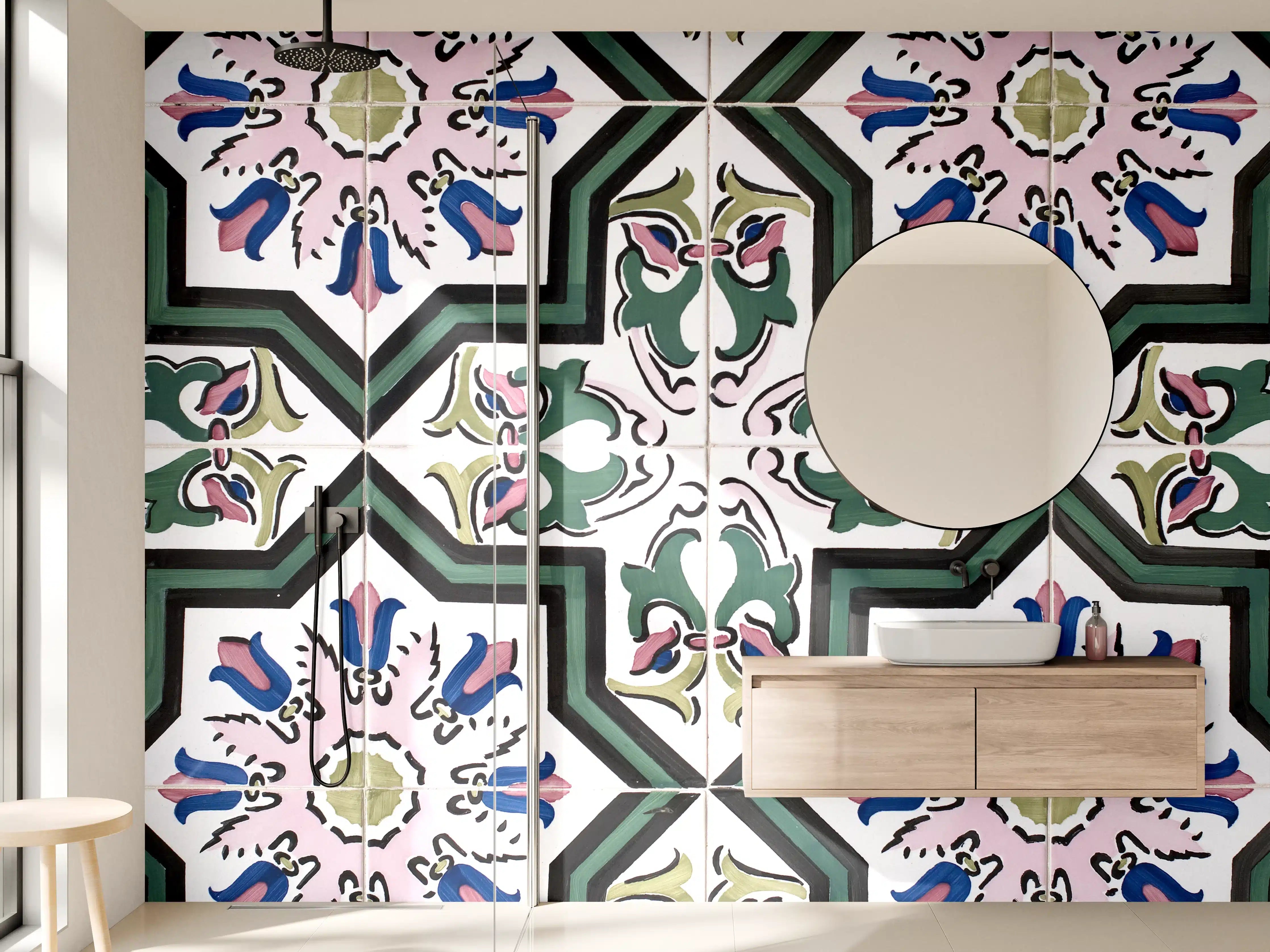 Wandverkleidung Bad - Bunte Andalusische Fliesenmuster