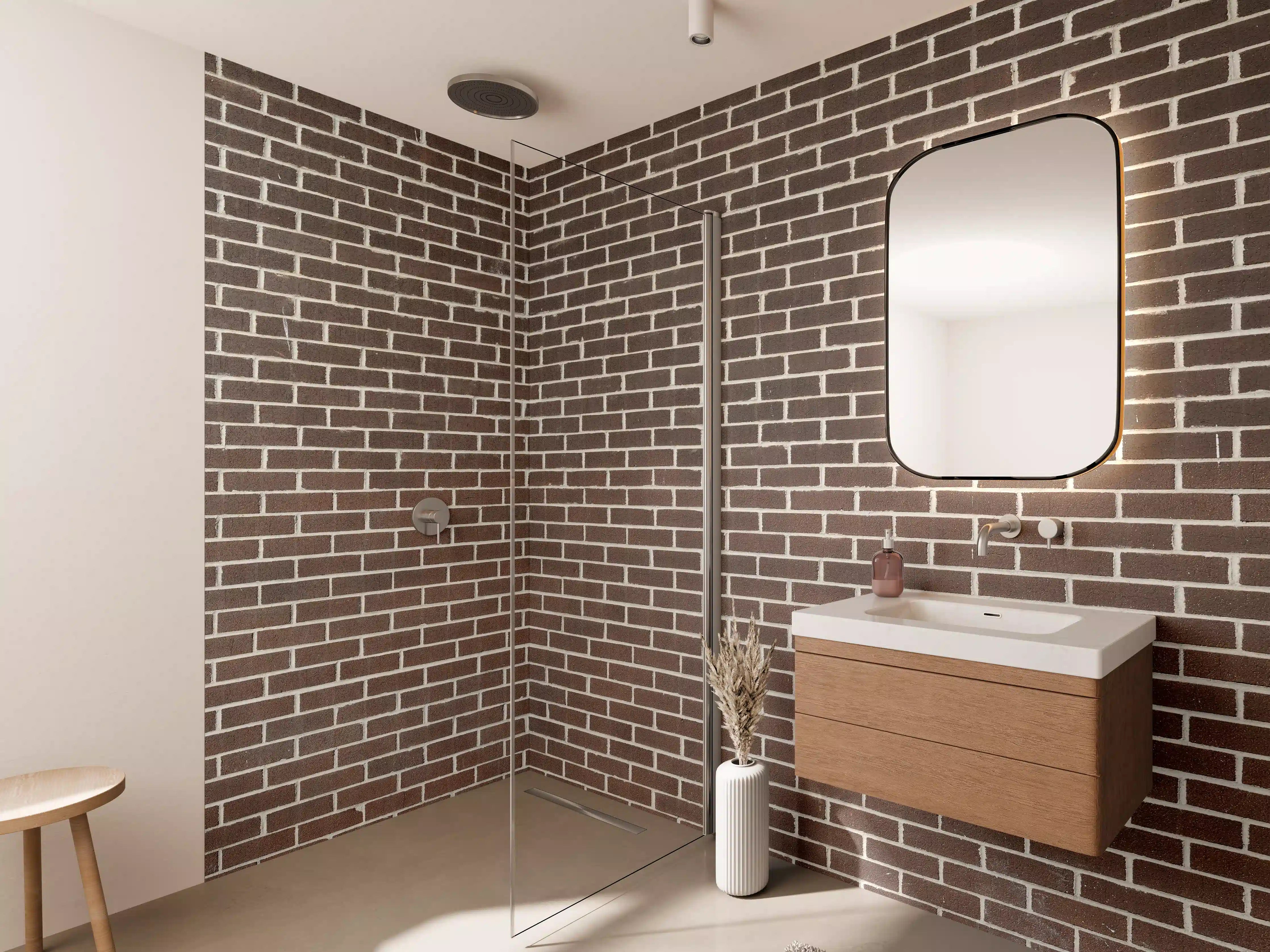 Wandverkleidung Bad - Bunte Blumenwiese bei Sonnenaufgang