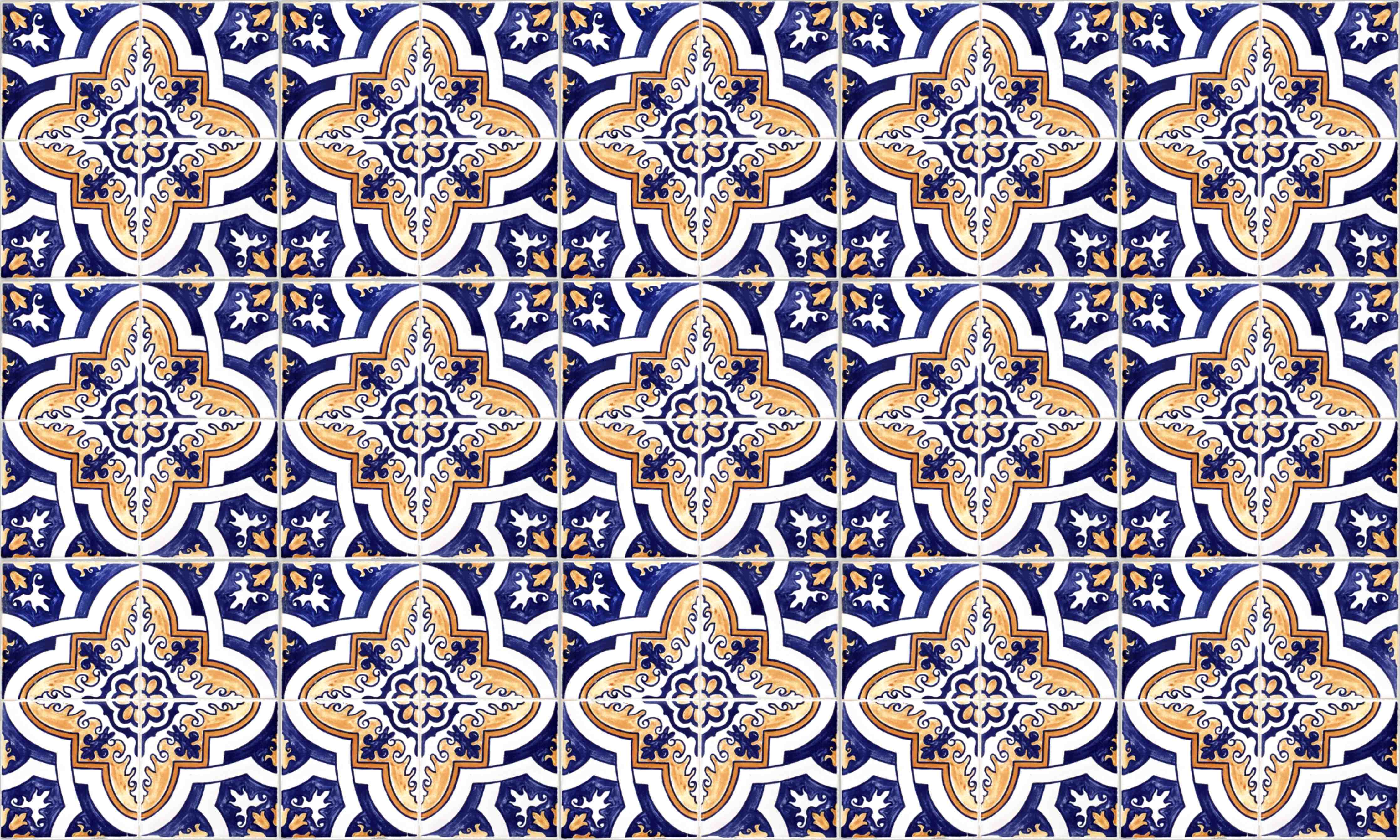 Wandverkleidung Bad-Bunte Fliesen mit traditionelle Muster