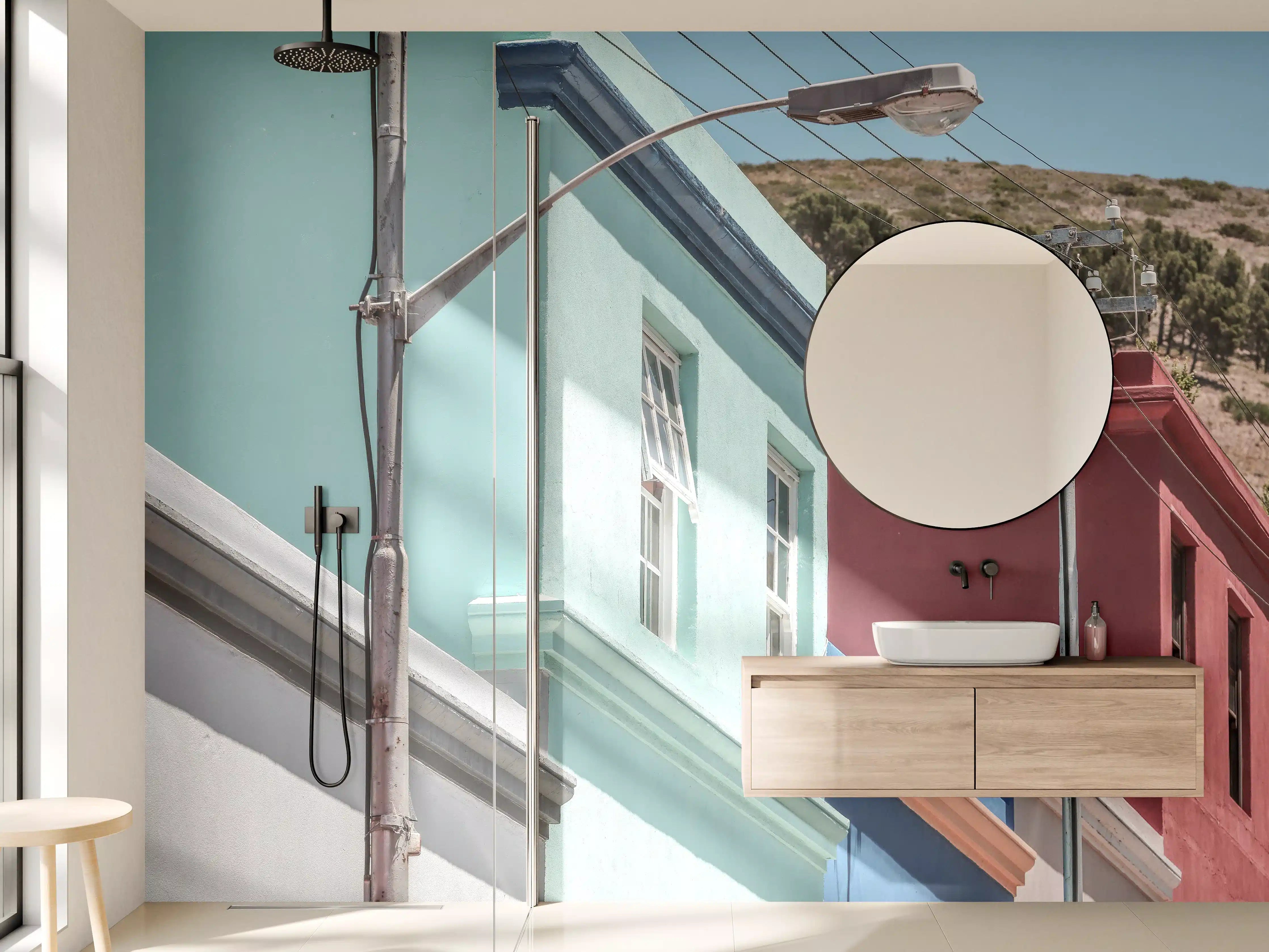 Wandverkleidung Bad - Bunte Gebäude - Bo-Kaap, Kapstadt