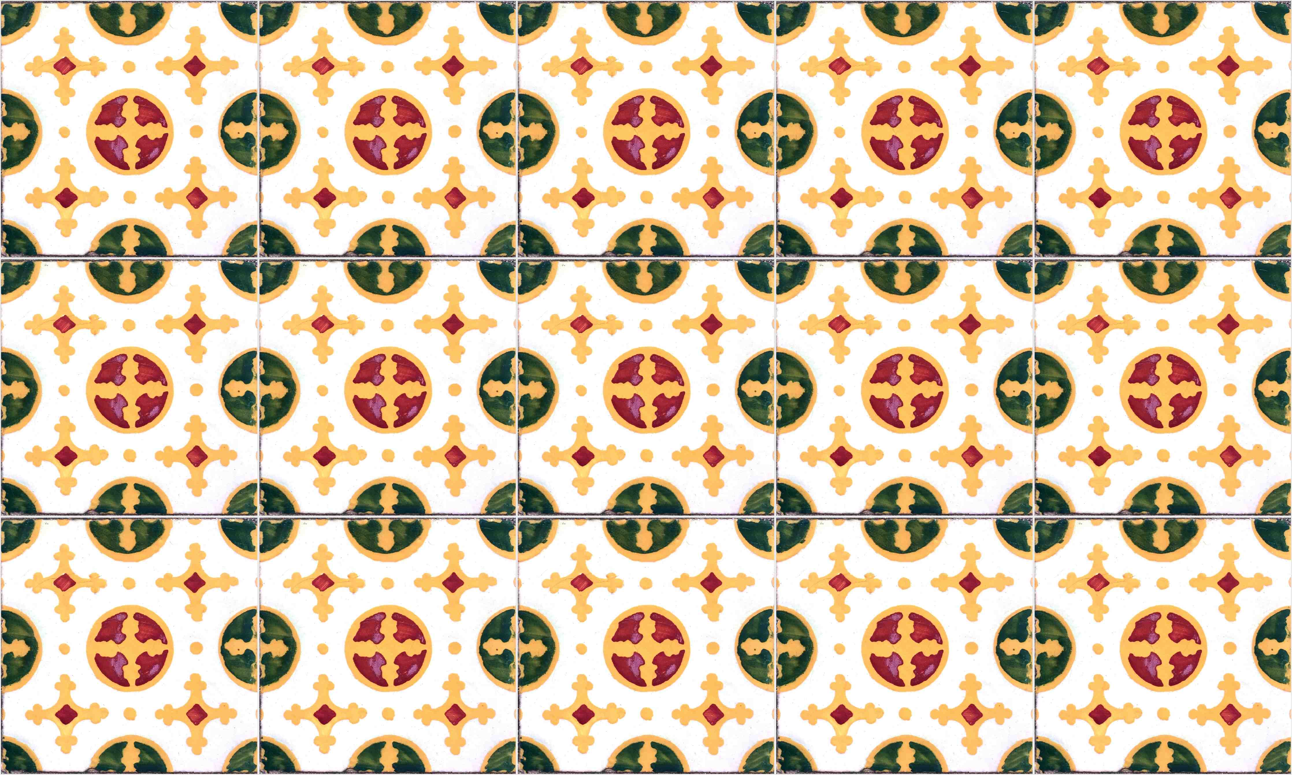 Wandverkleidung Bad-Bunte Kacheln mit geometrischem Muster