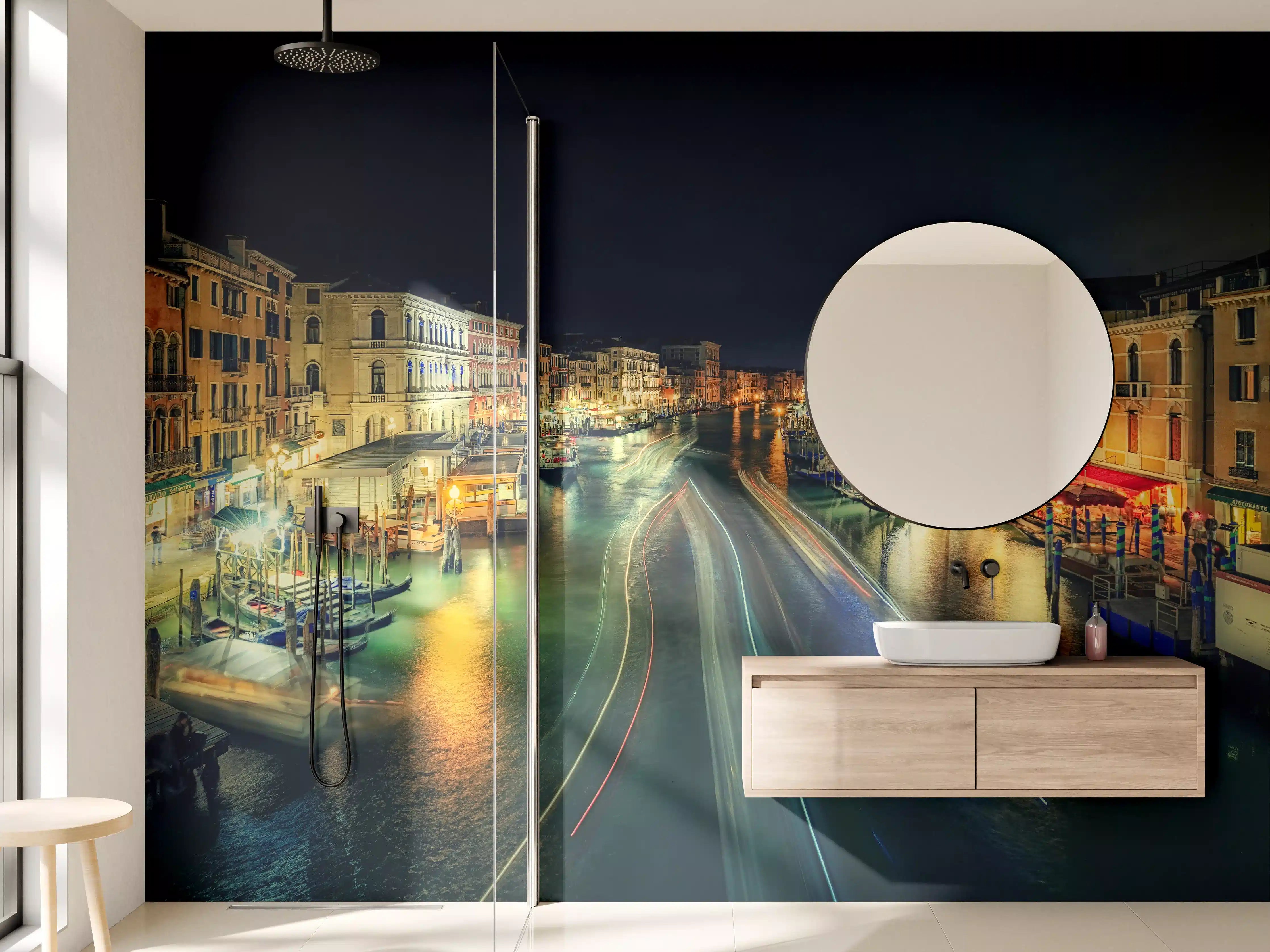 Wandverkleidung Bad - Bunte Nacht - Italien