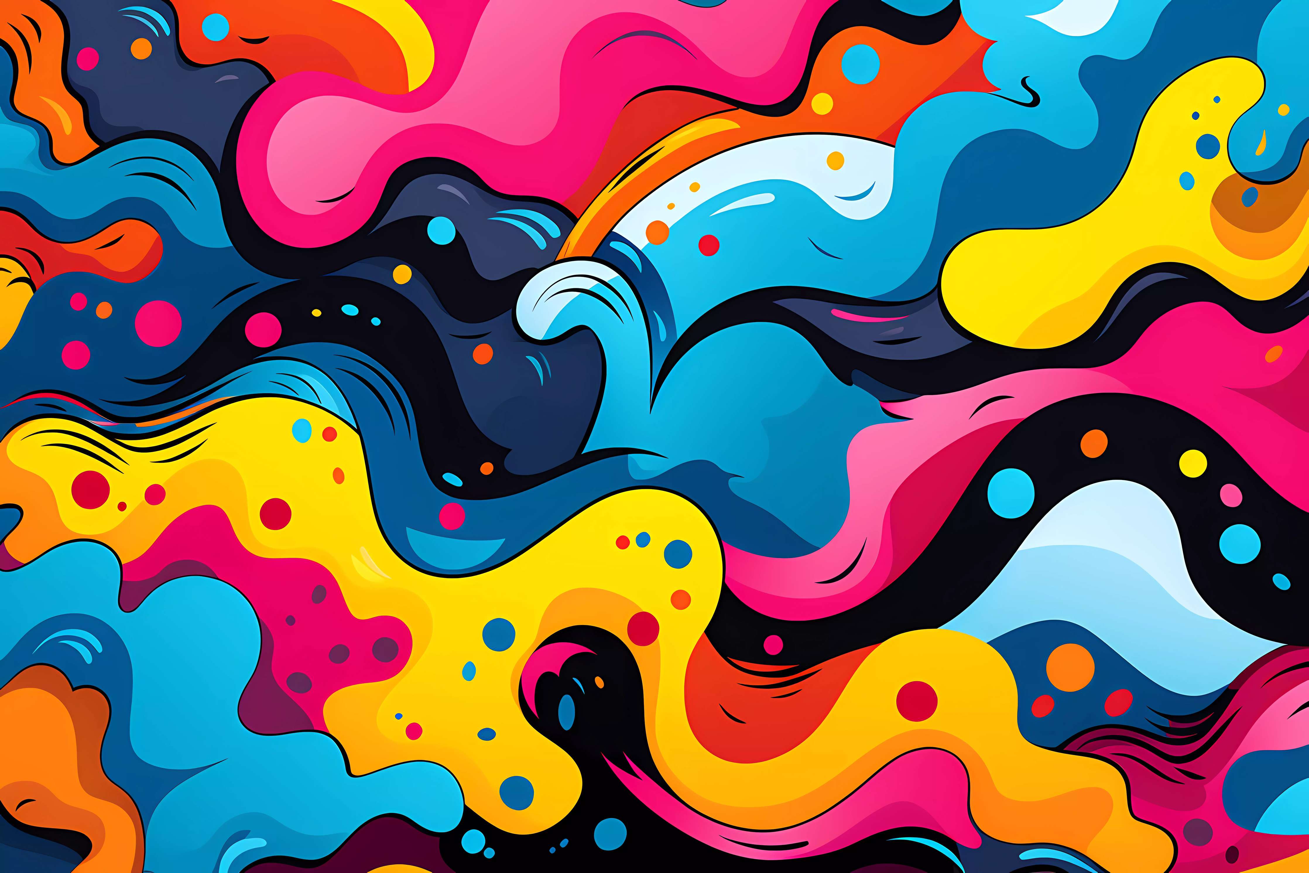 Wandverkleidung Bad-Bunte abstrakte Farbströme