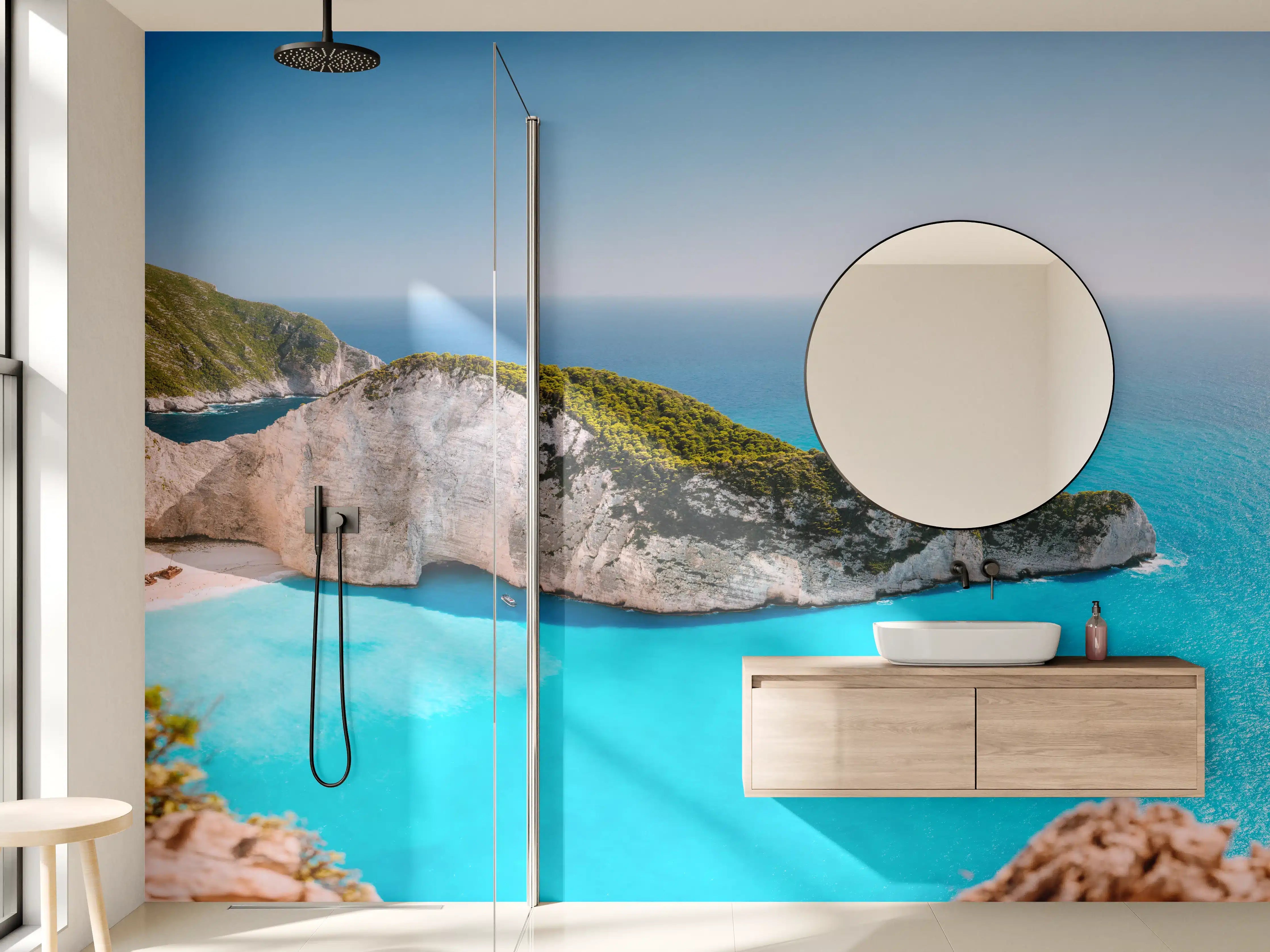 Wandverkleidung Bad - Der Strand von Navagio - Griechenland