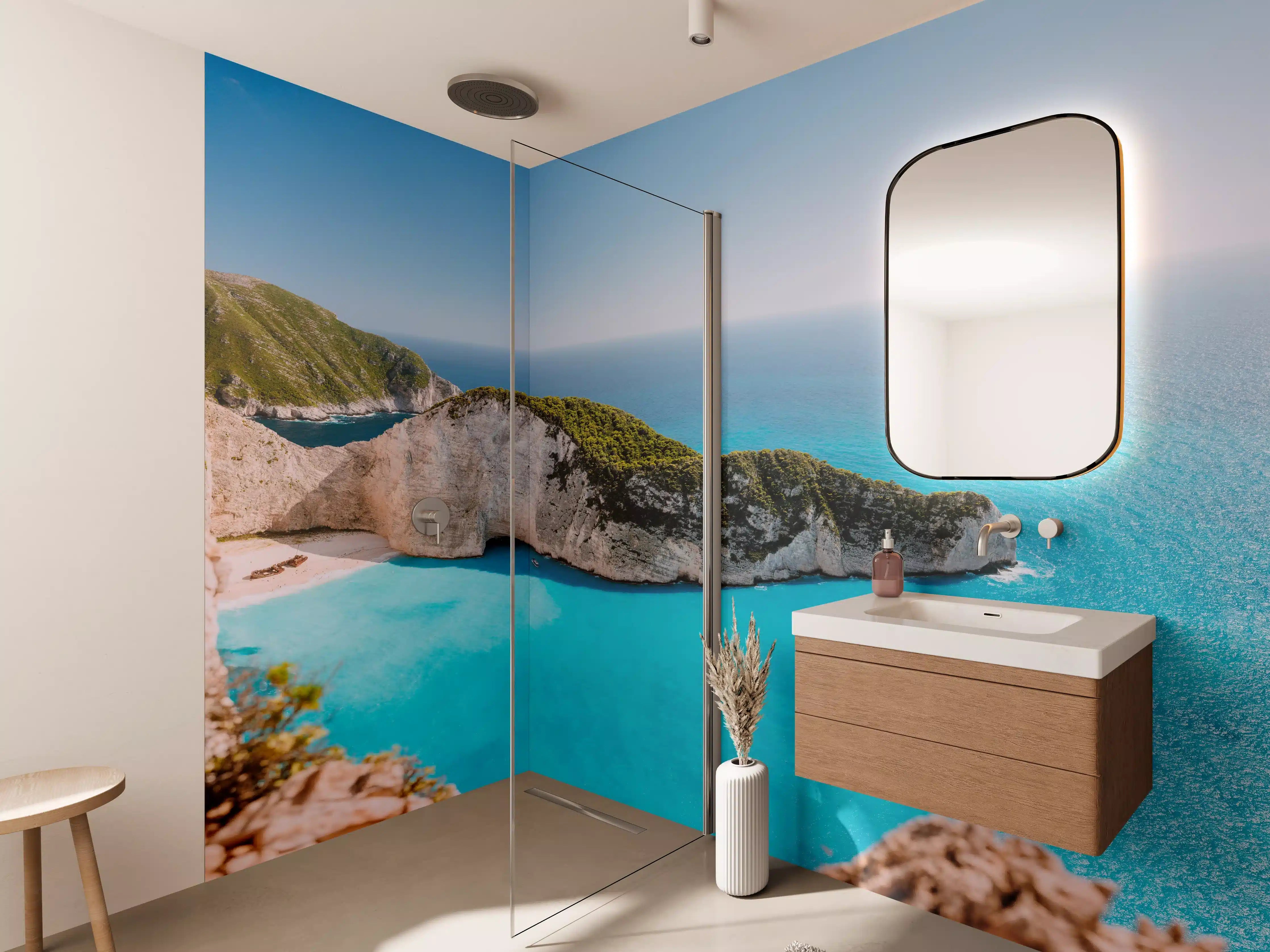 Wandverkleidung Bad - Der Strand von Navagio - Griechenland