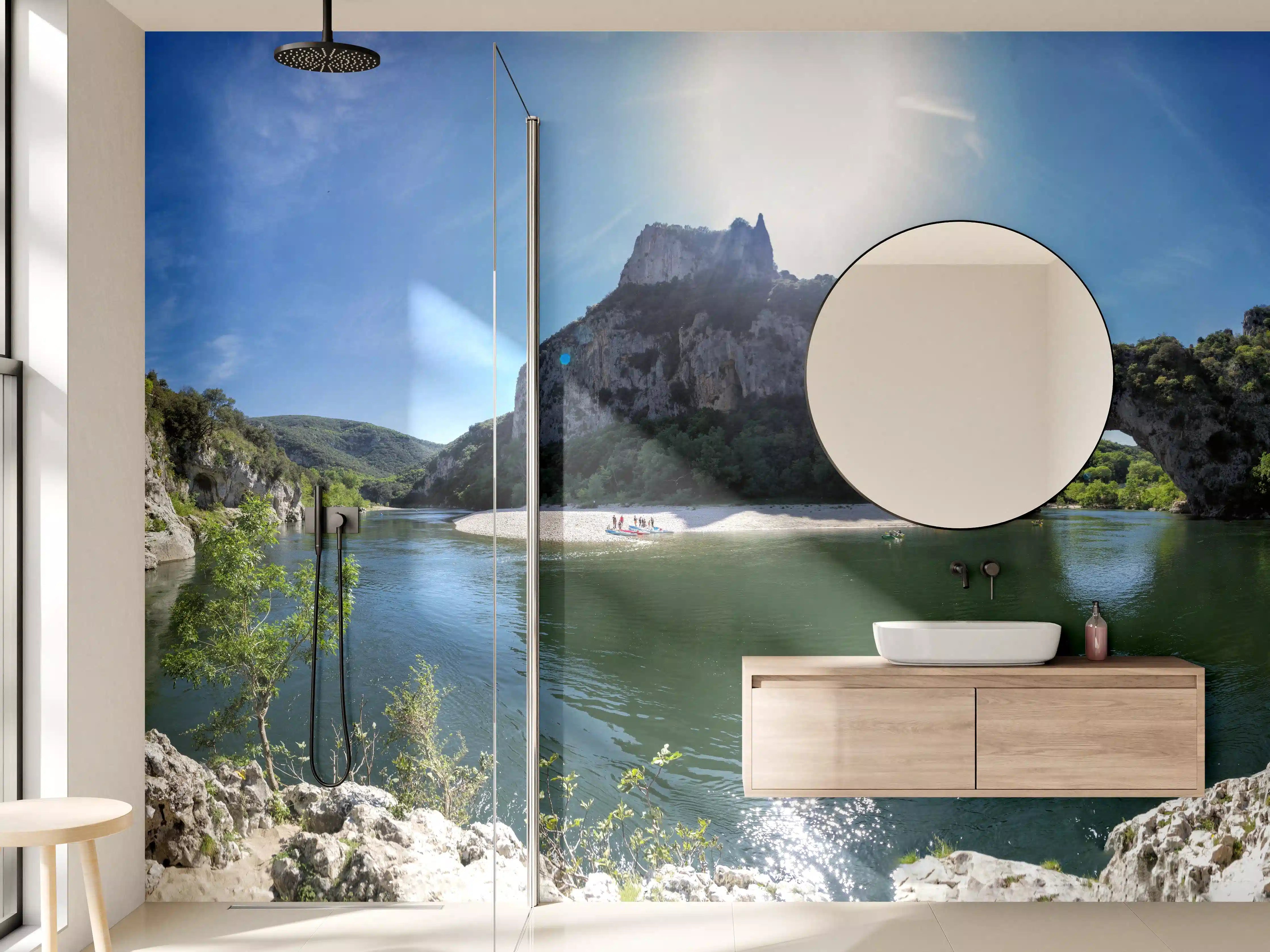 Wandverkleidung Bad - Die Schluchten der Ardèche - Frankreich