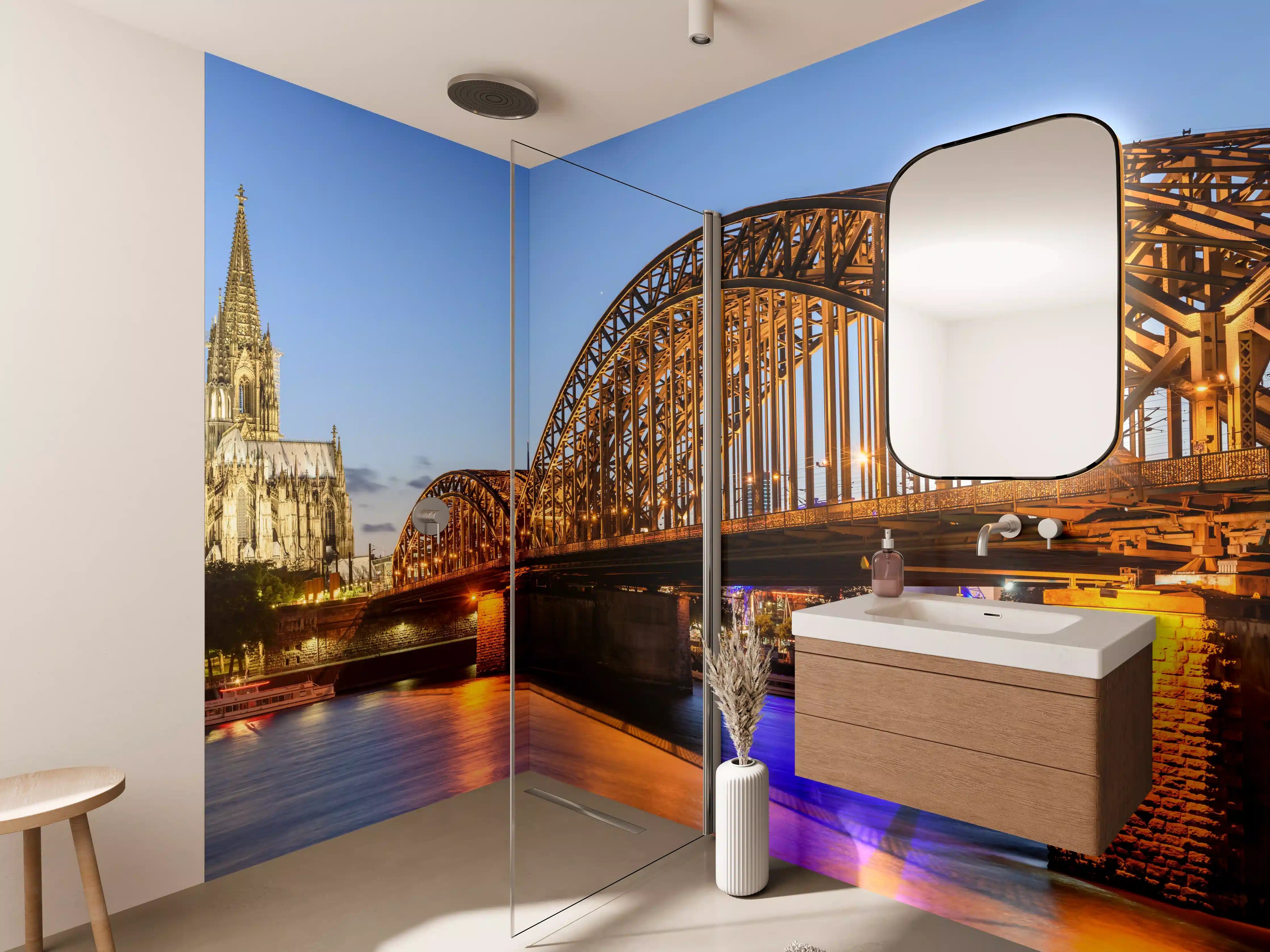 Wandverkleidung Bad - Dombrücke in Köln - Deutschland