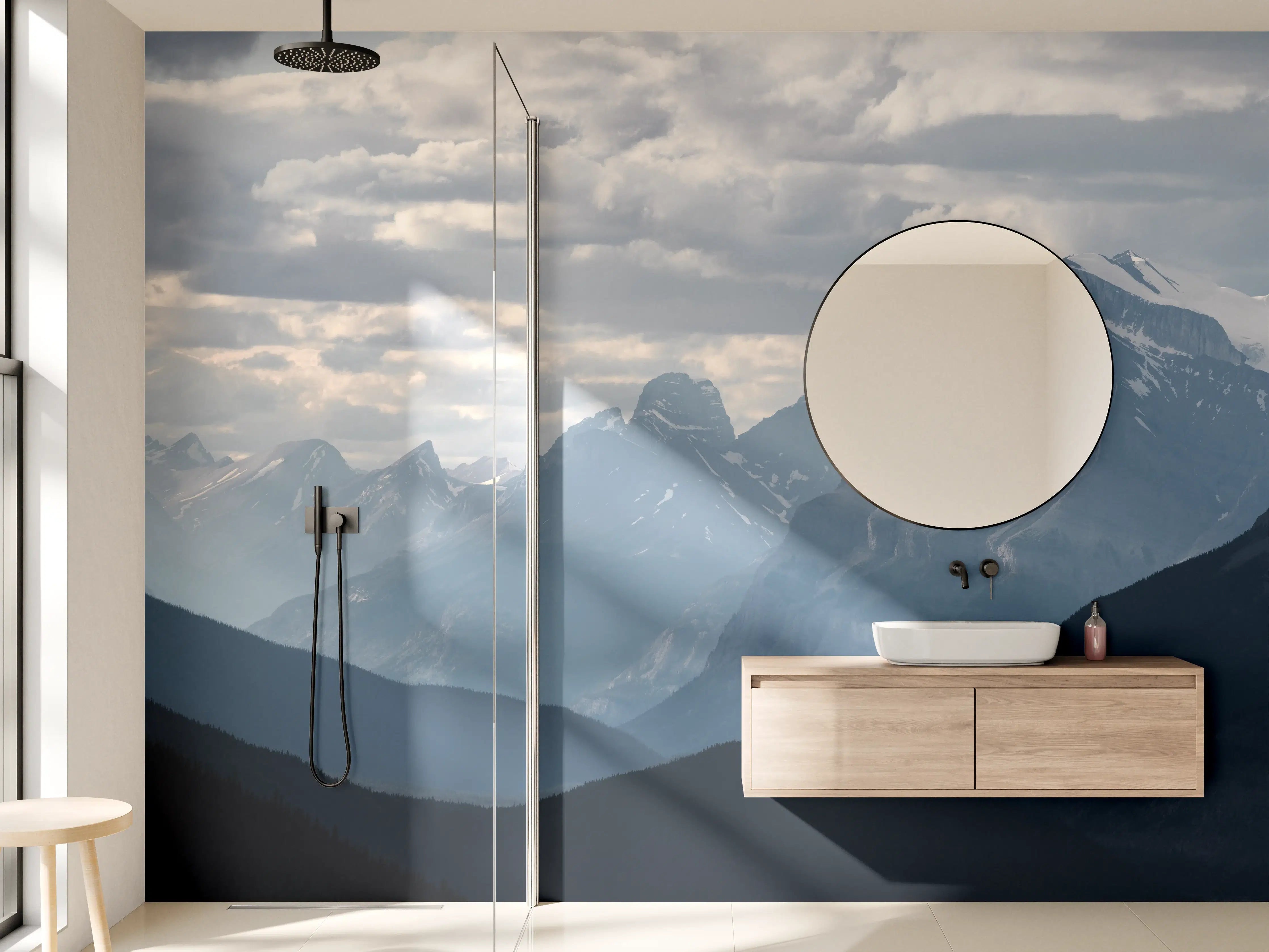 Wandverkleidung Bad - Dramatische Landschaft entlang der Icefields Park