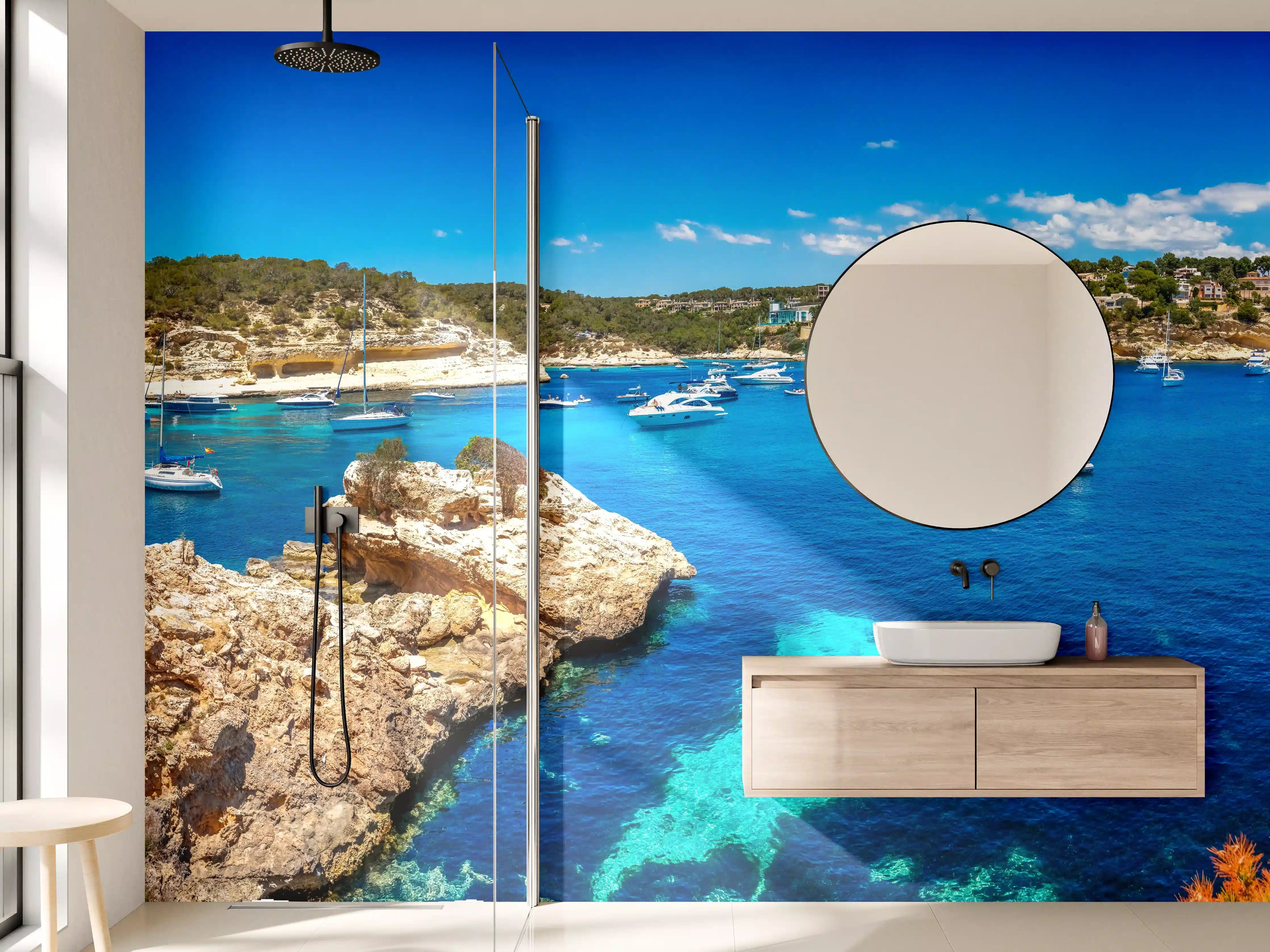 Wandverkleidung Bad - Drei Finger Bucht (Mallorca)