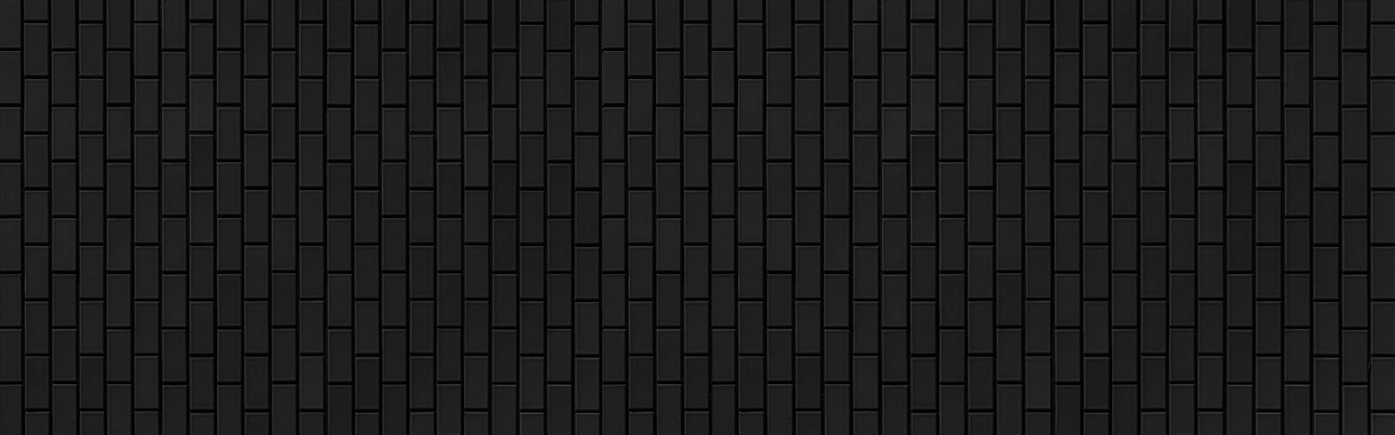 Wandverkleidung Bad-Dunkle Backsteinmauer in Schwarz