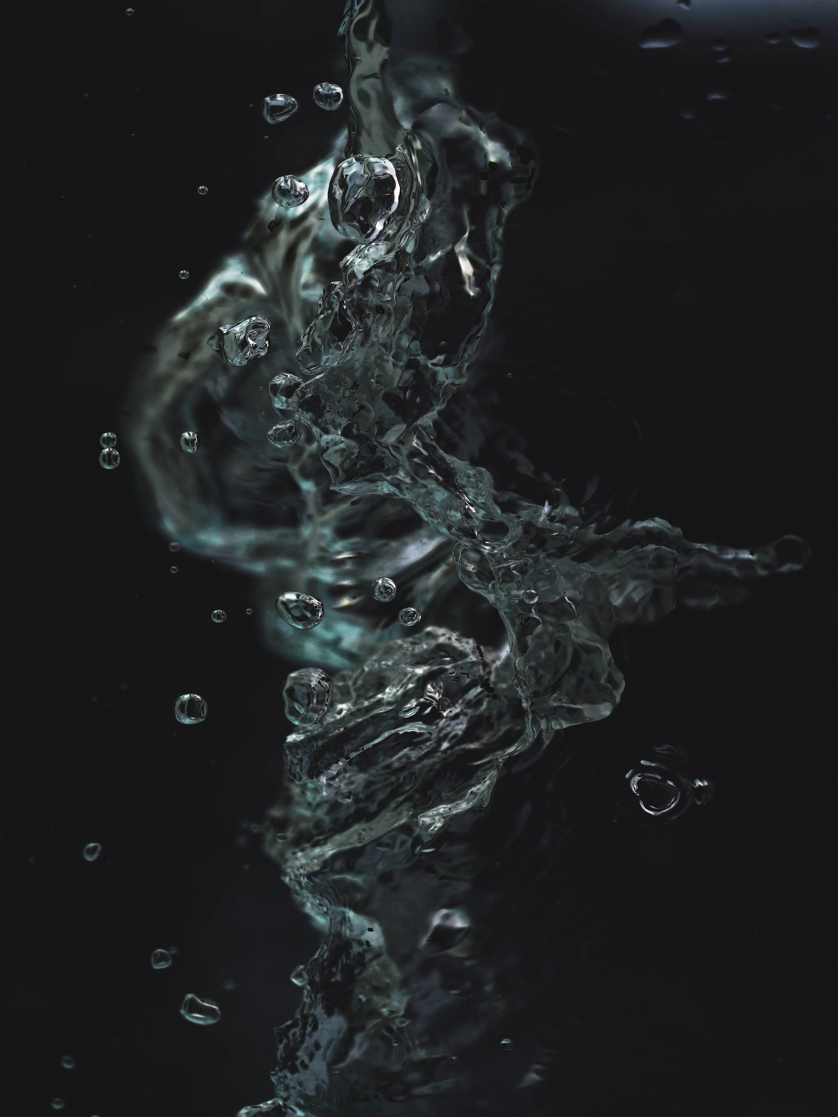 Wandverkleidung Bad-Dunkle Wasserkunst Makro