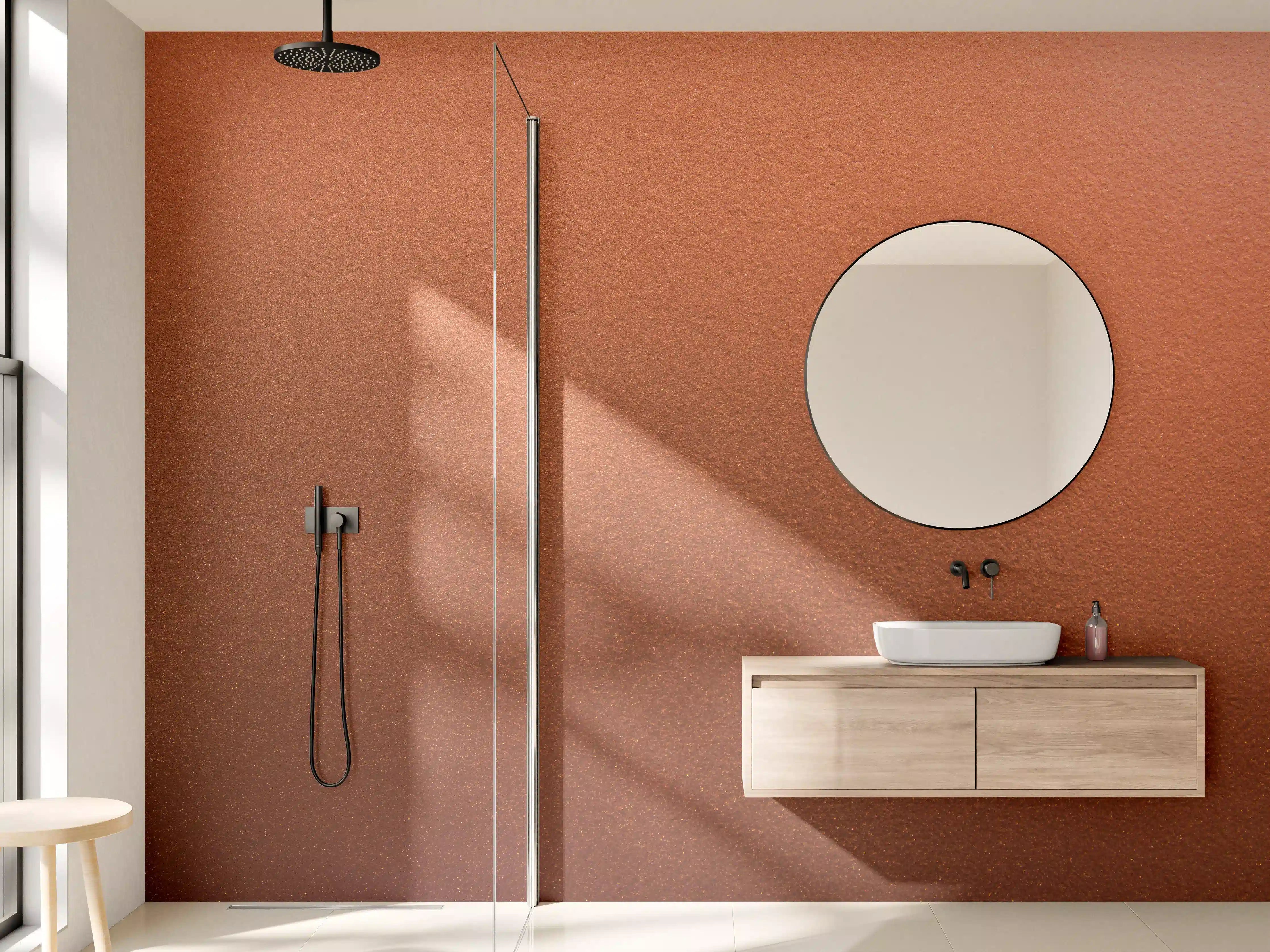 Wandverkleidung Bad - Dunkles blasses Bronze