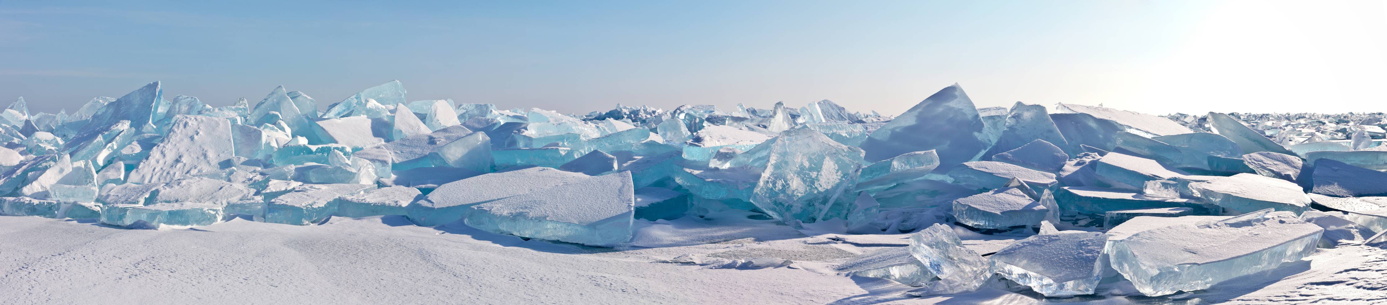 Wandverkleidung Bad-Eisige Polarlandschaft mit Gletschern