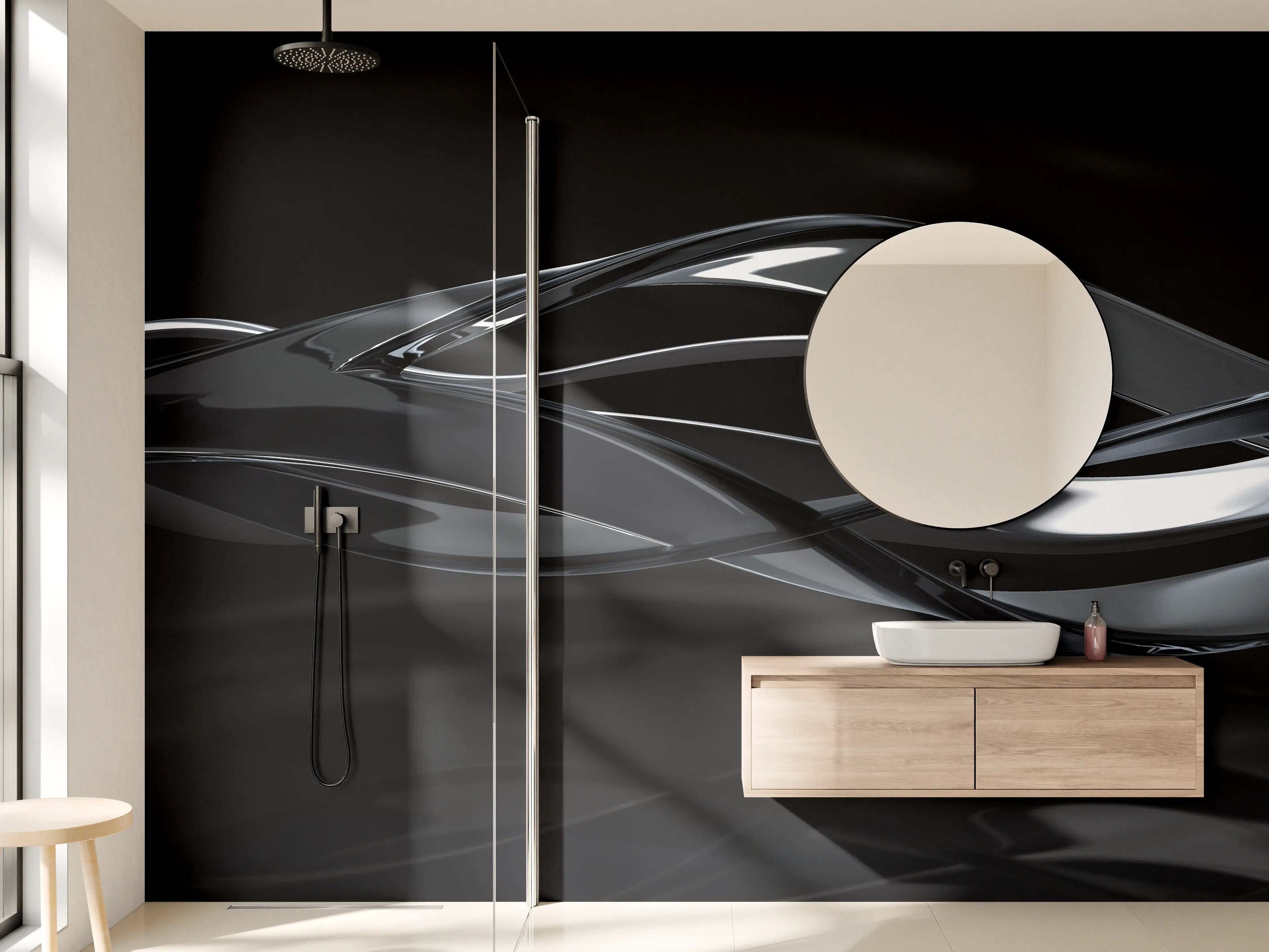 Wandverkleidung Bad - Elegant fließende Bewegung