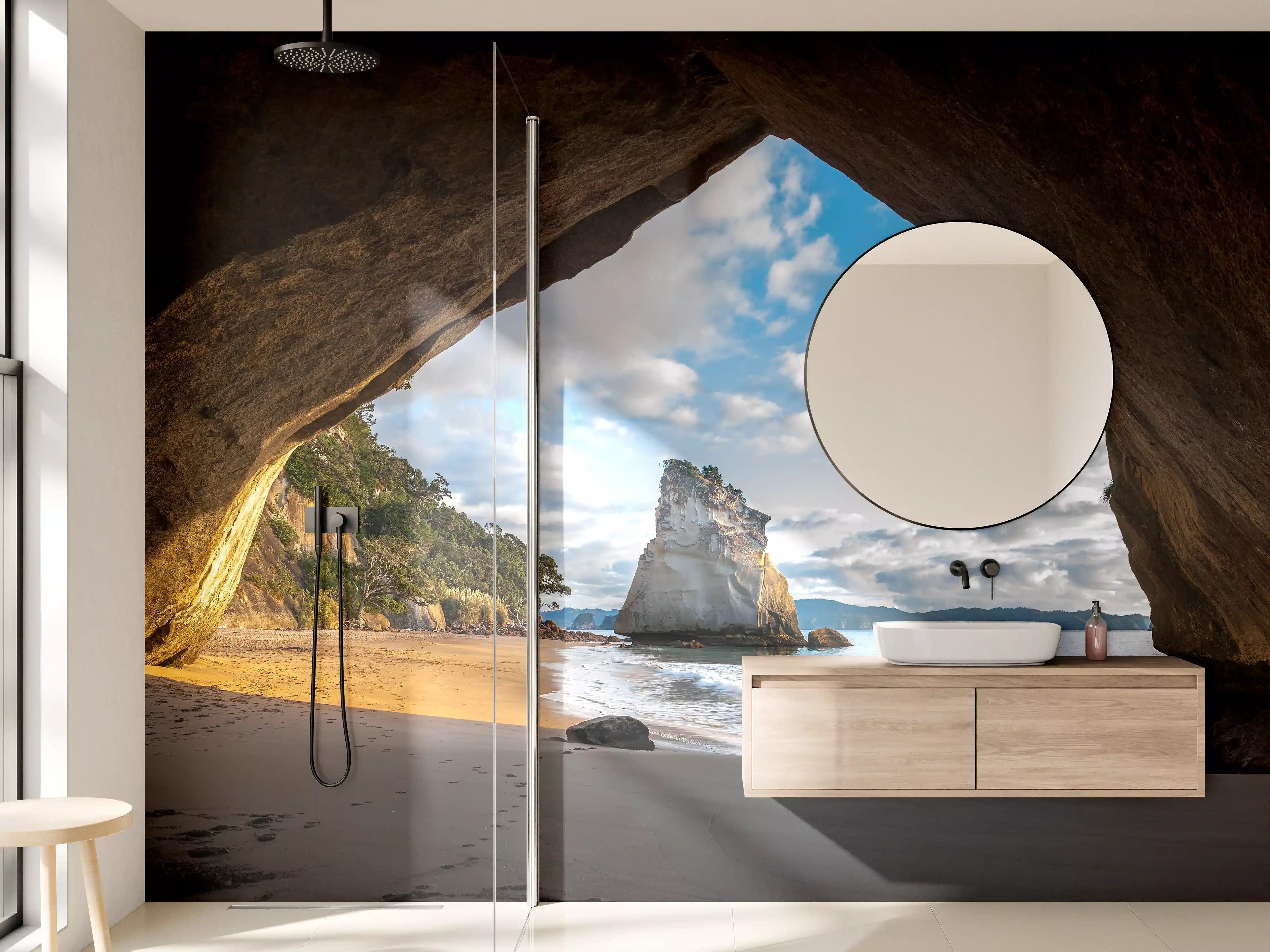 Wandverkleidung Bad - Erstaunlicher Felstunnel in Neuseeland