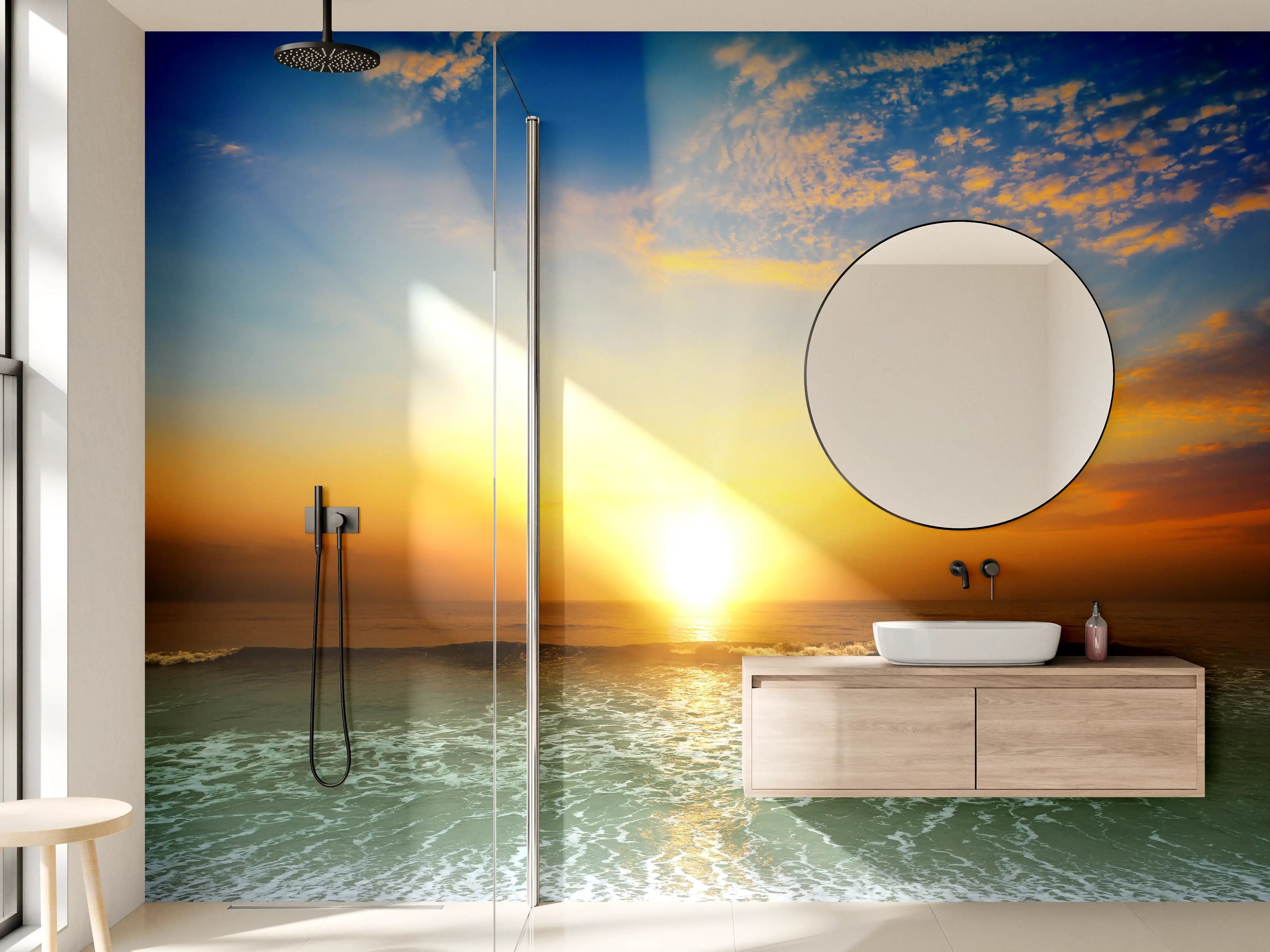 Wandverkleidung Bad - Fantastischer Sonnenuntergang an Mexicos Pazifikküste