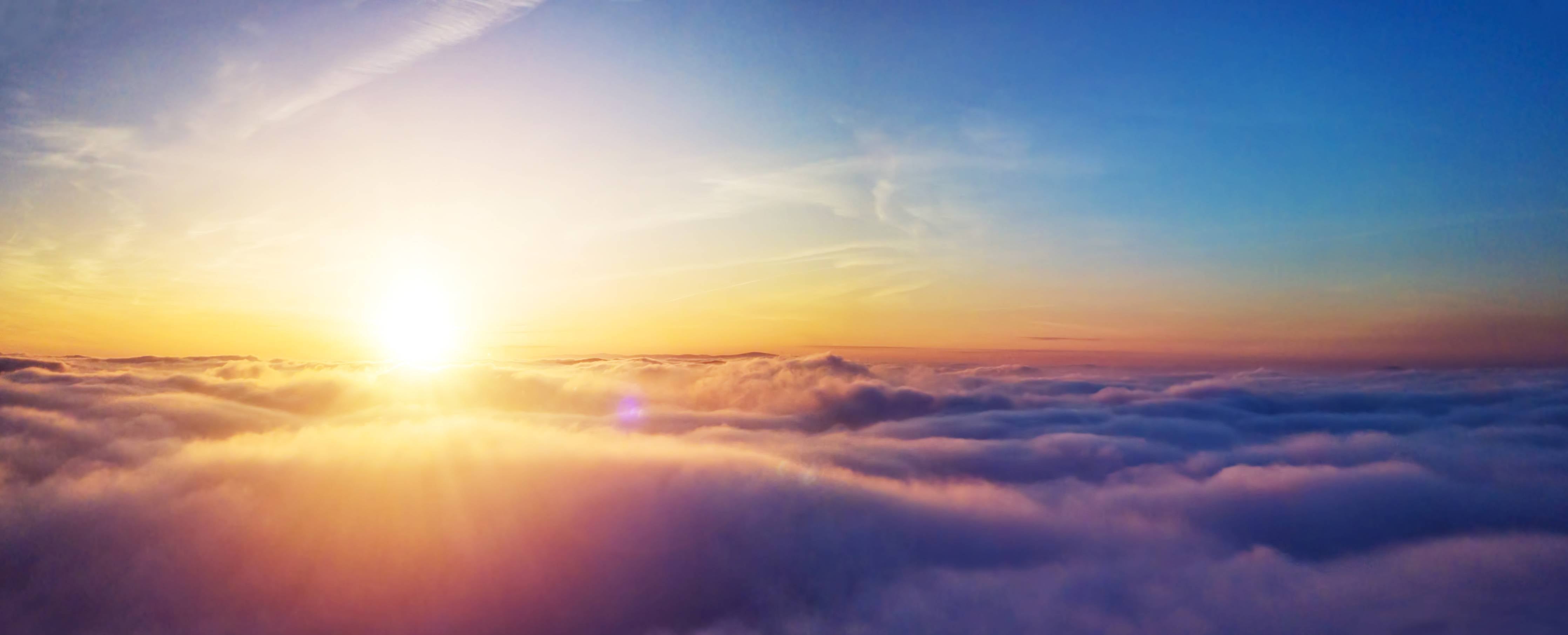 Wandverkleidung Bad-Farbige Himmelsszene bei Sonnenaufgang