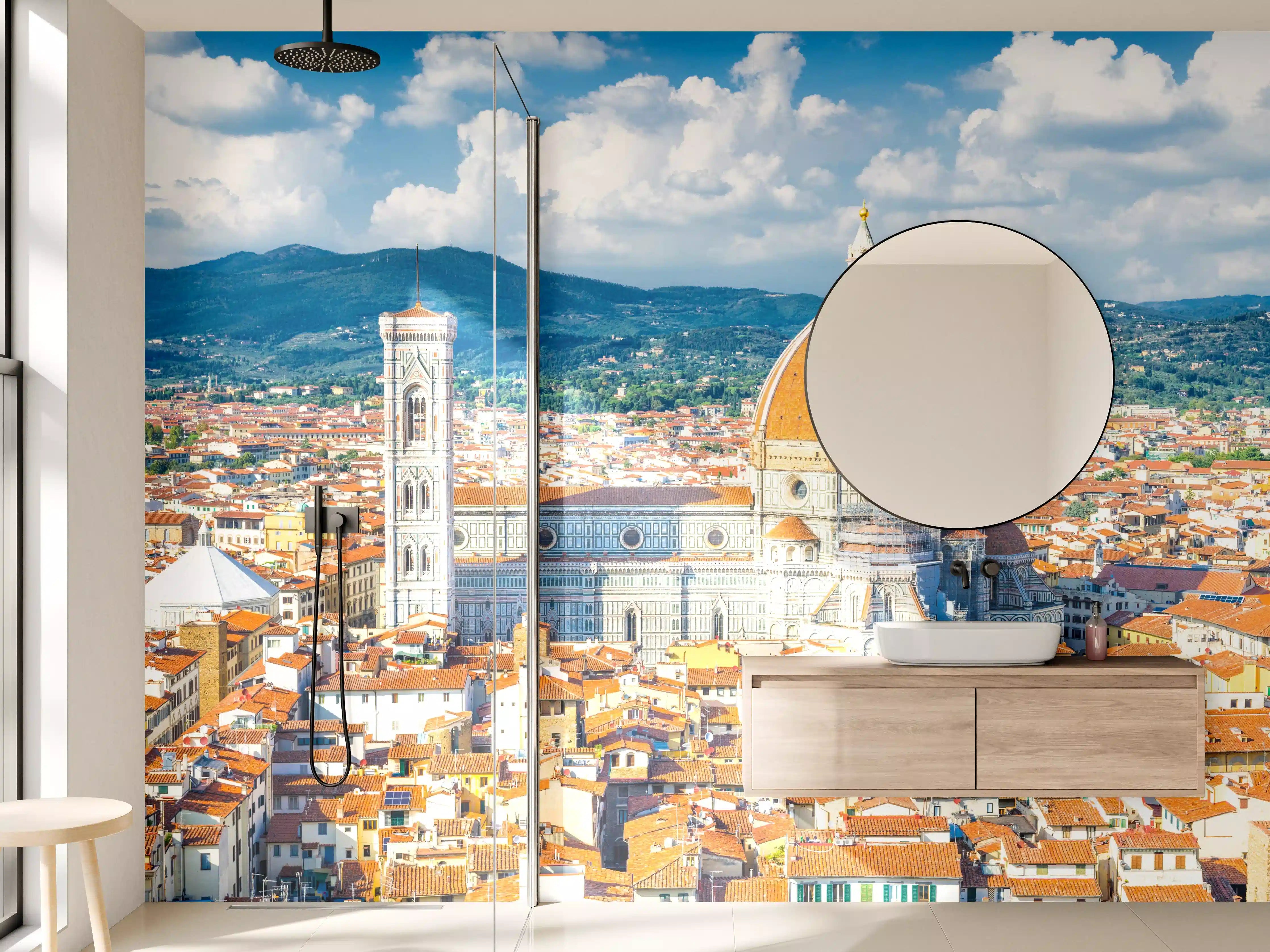 Wandverkleidung Bad - Florenz Skyline mit Dom