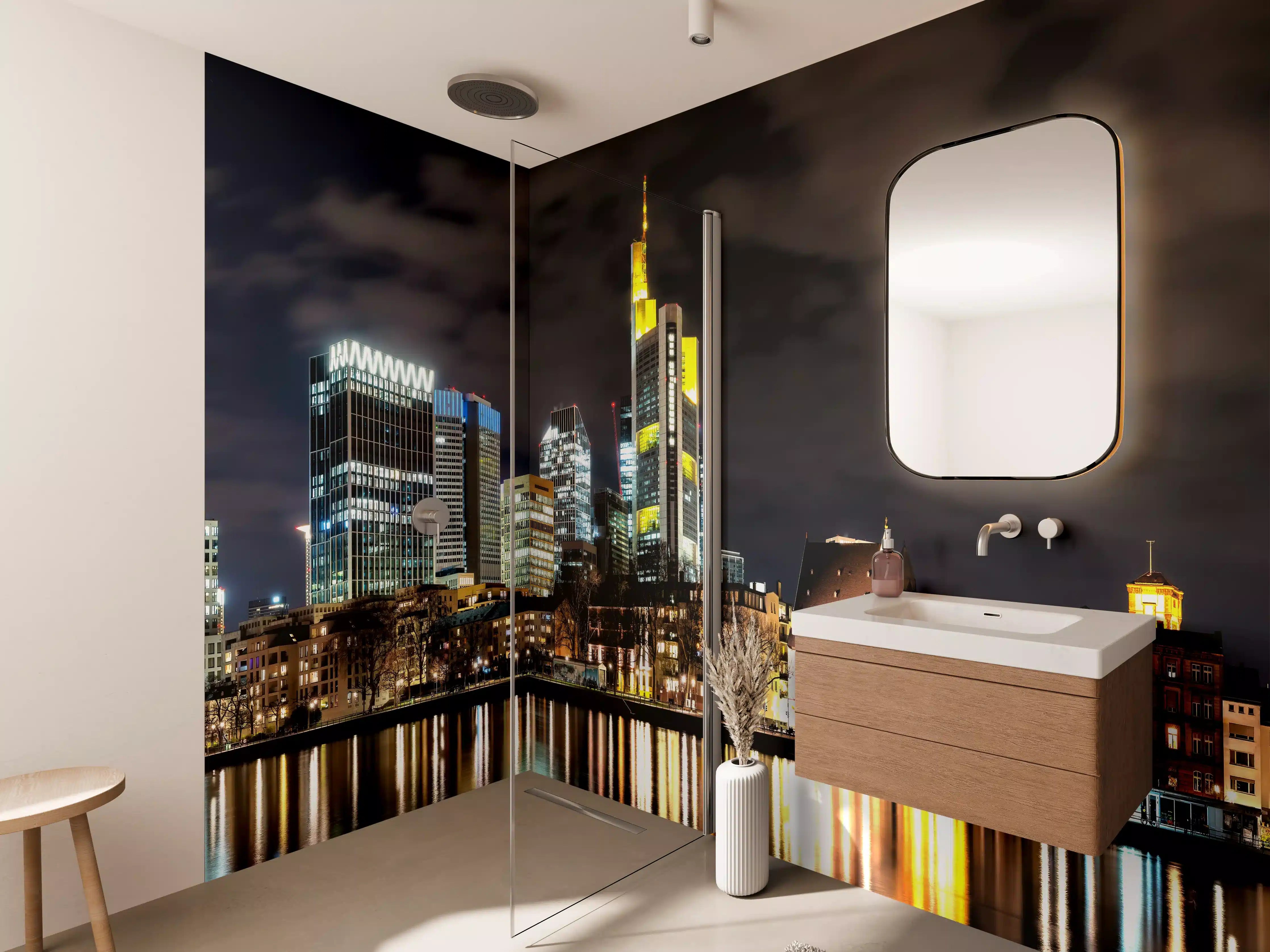 Wandverkleidung Bad - Frankfurt Nachtportrait