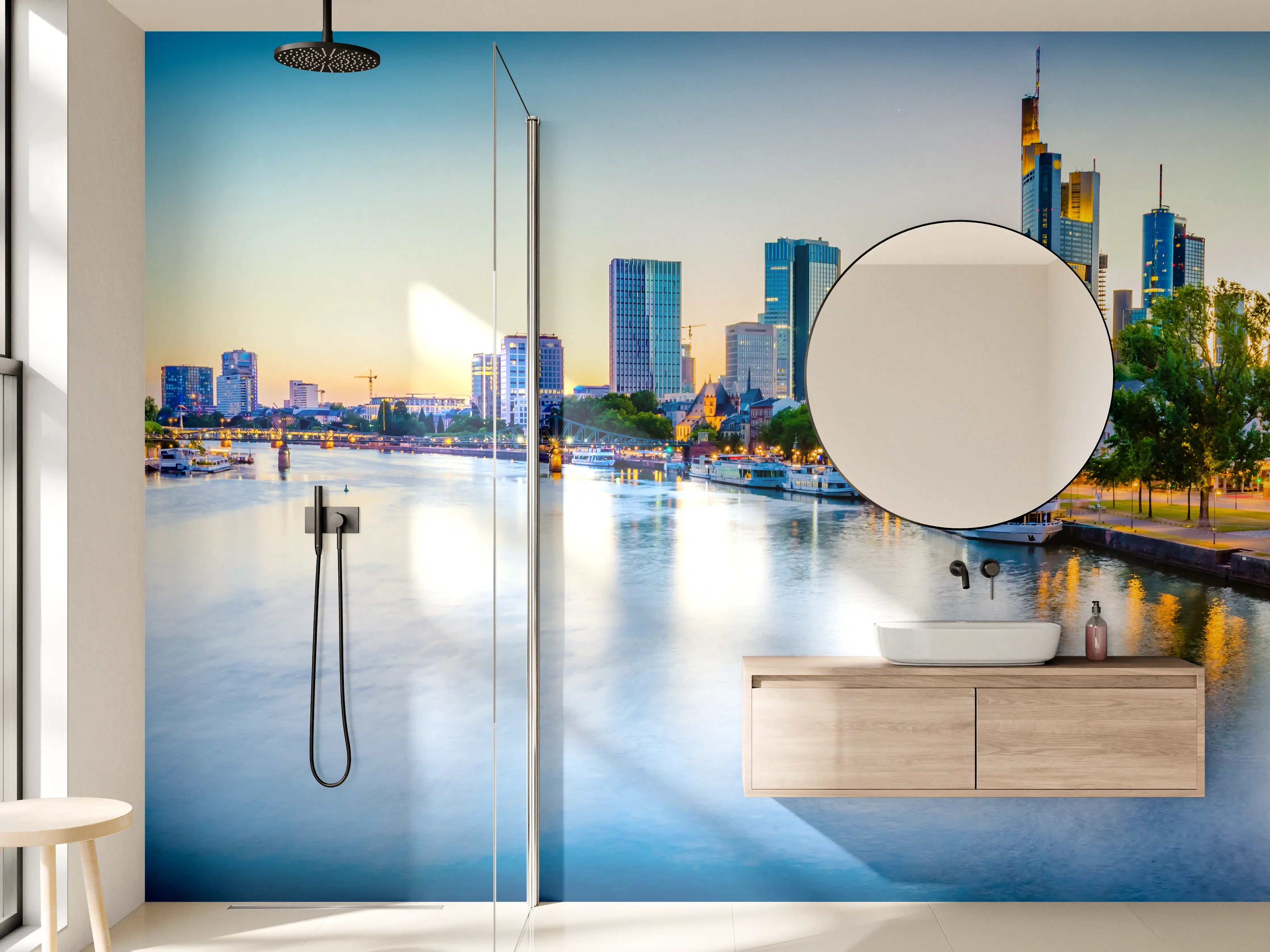 Wandverkleidung Bad - Frankfurt Panorama Ostend