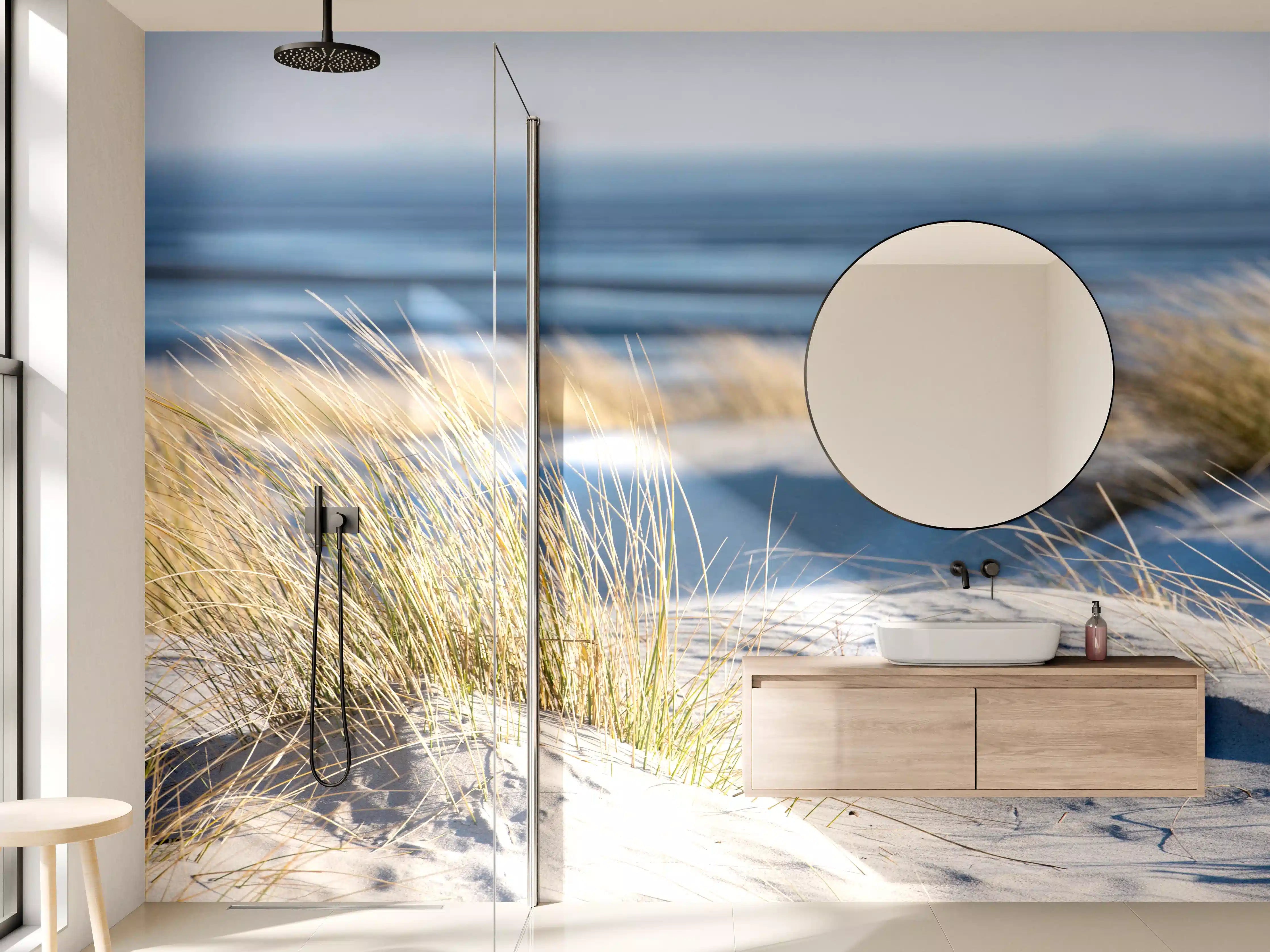 Wandverkleidung Bad - Friedlicher Strand - Nordsee