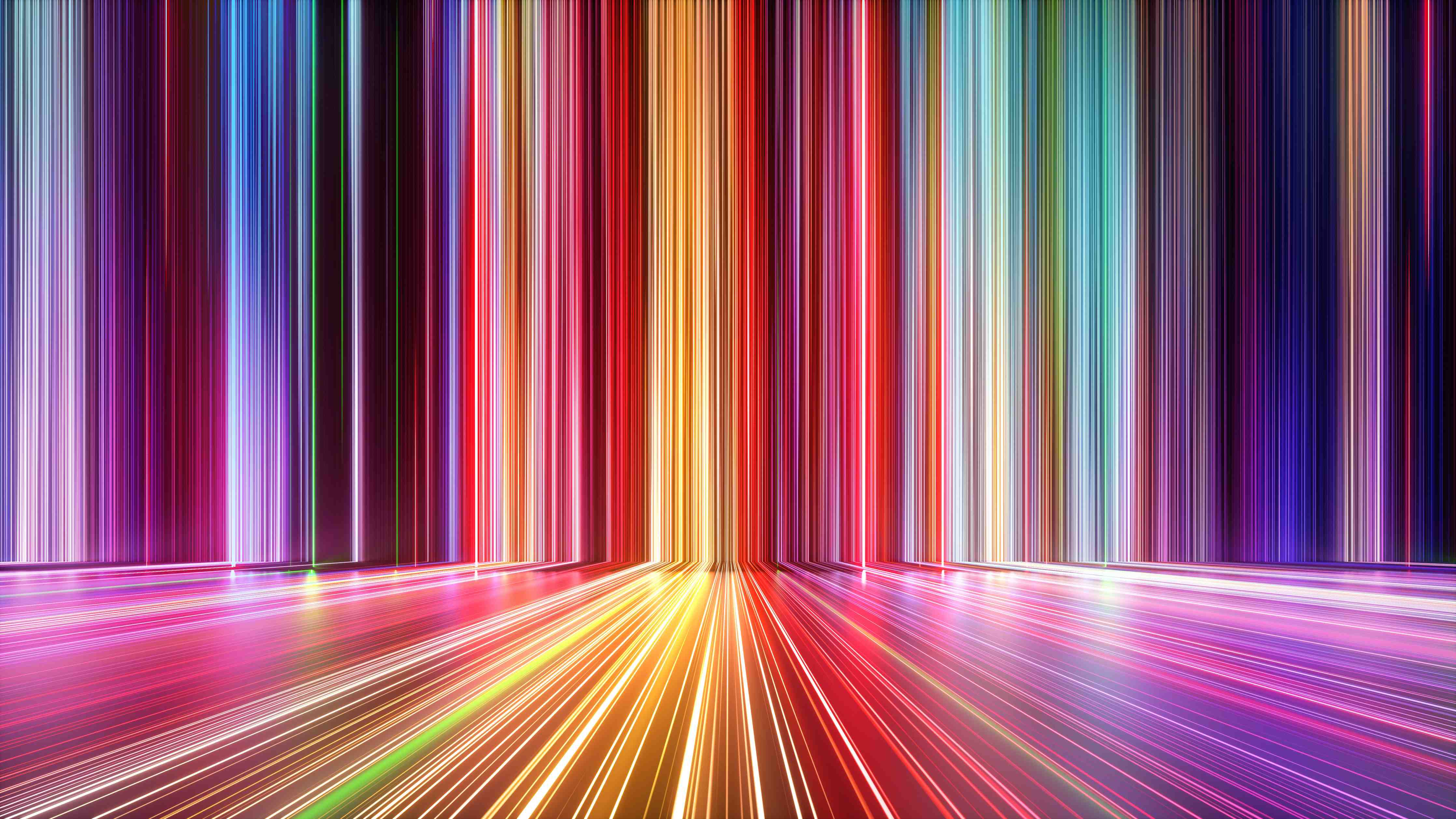 Wandverkleidung Bad-Futuristische Farben - 3D Render