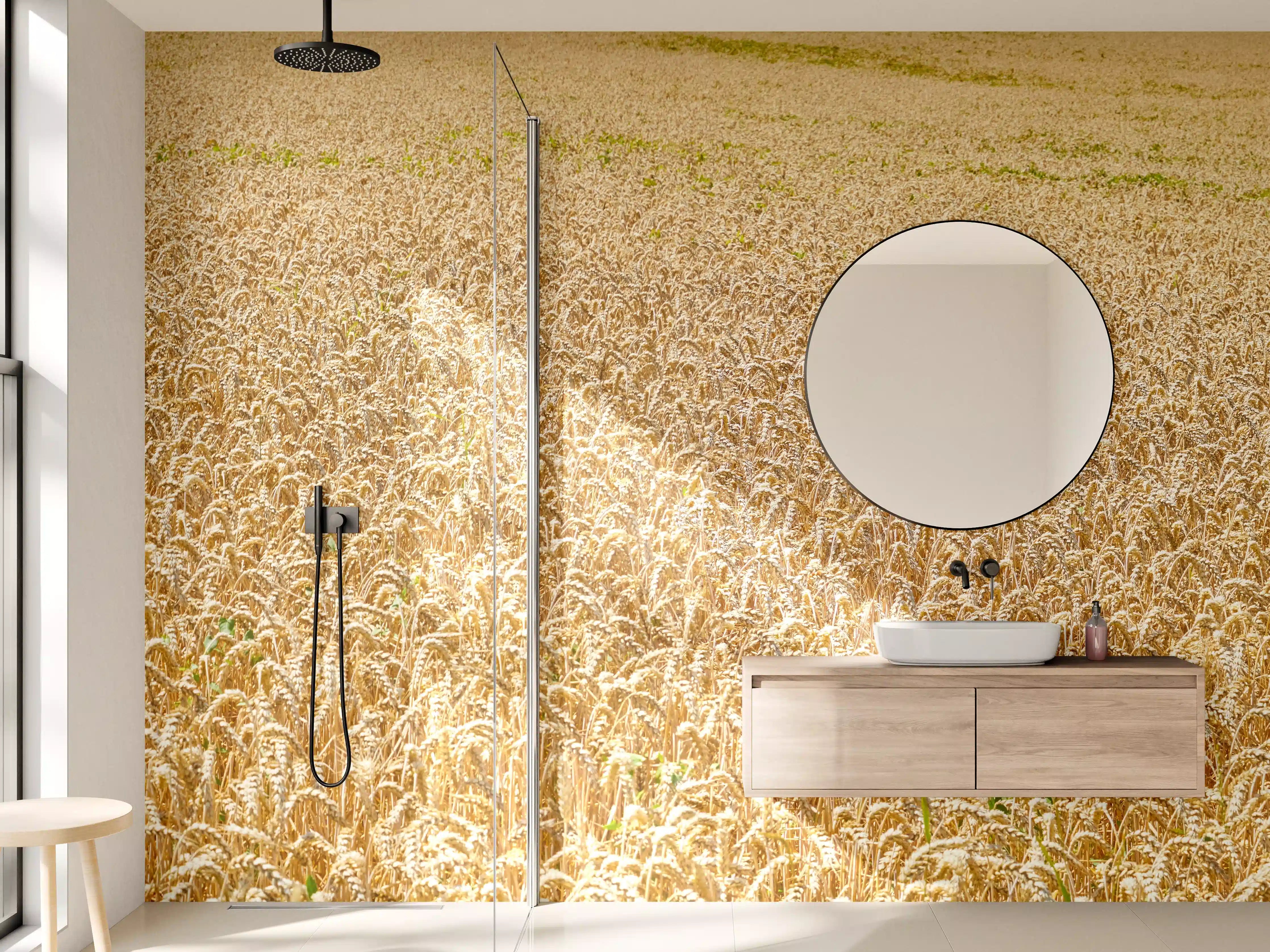 Wandverkleidung Bad - Getreidefeld - Panoramabild