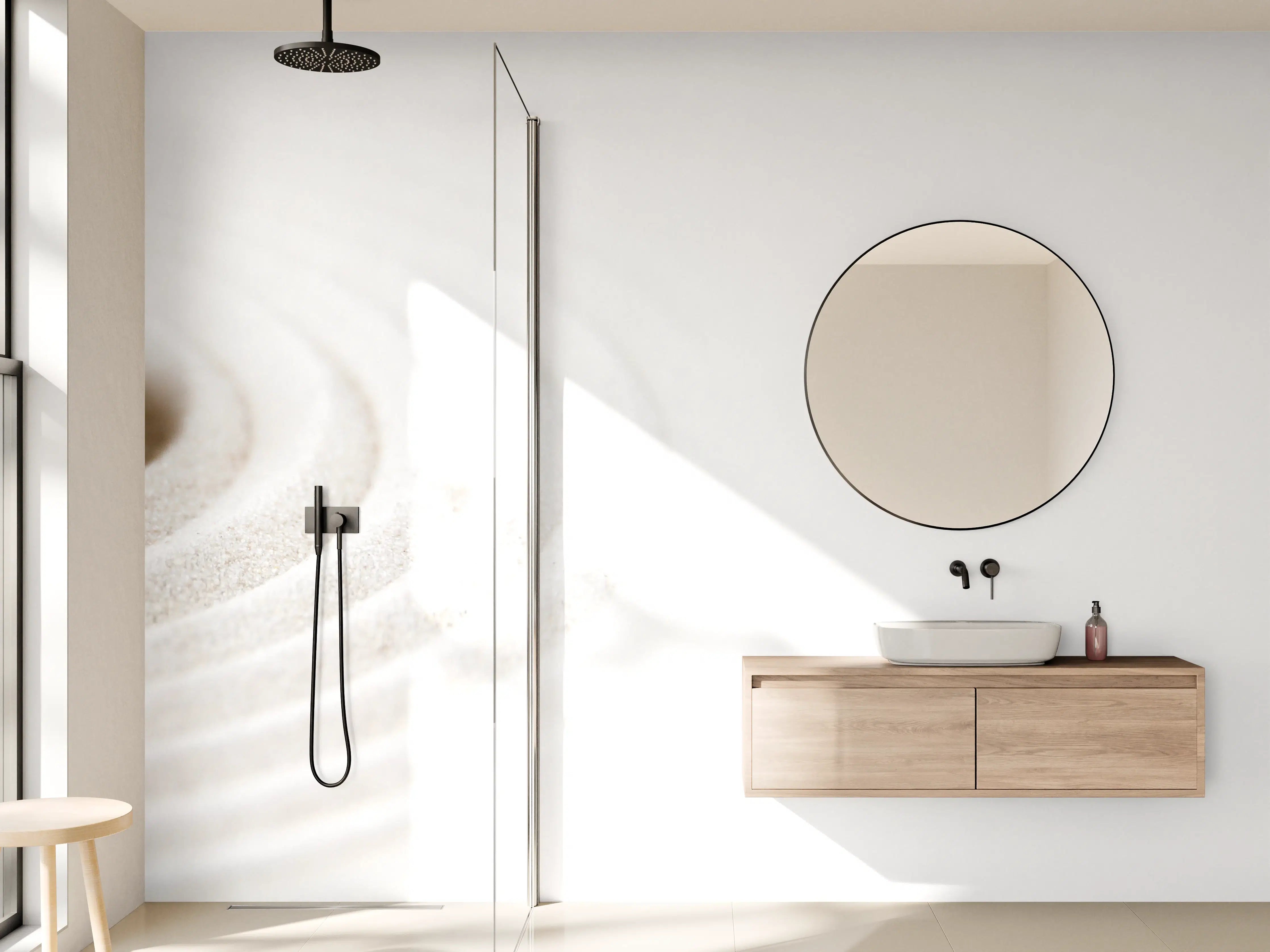 Wandverkleidung Bad - Gleichgewicht und Zen in der Natur